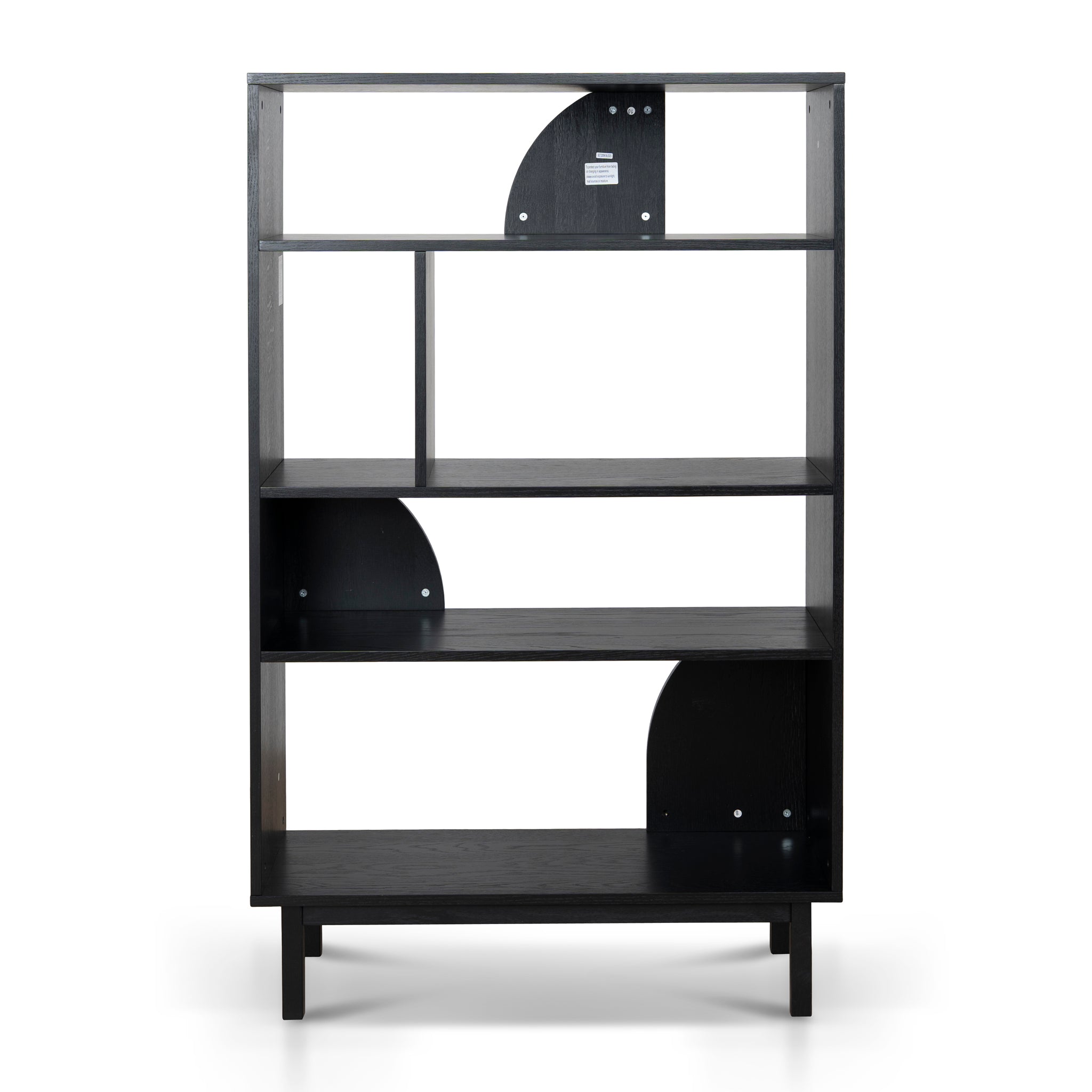 1.6m Book Shelf - Full Black