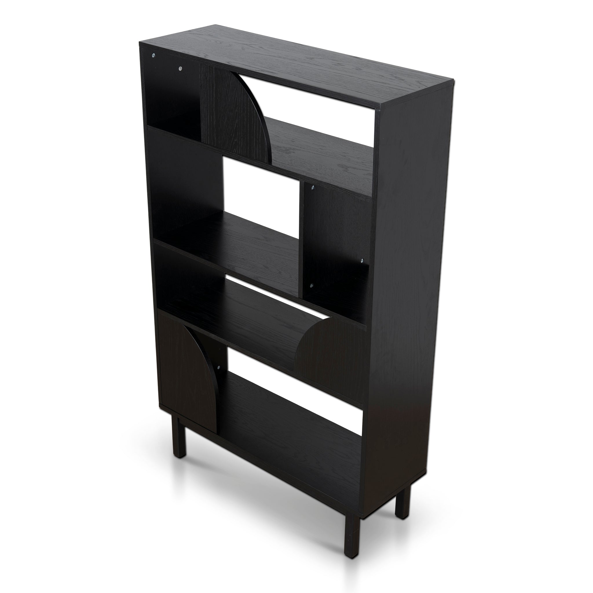 1.6m Book Shelf - Full Black