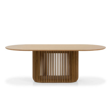 Showcasing Batano 2.2m Oval Dining Table - Natural DT10670-CU Dining Table by Calibre Furniturs
