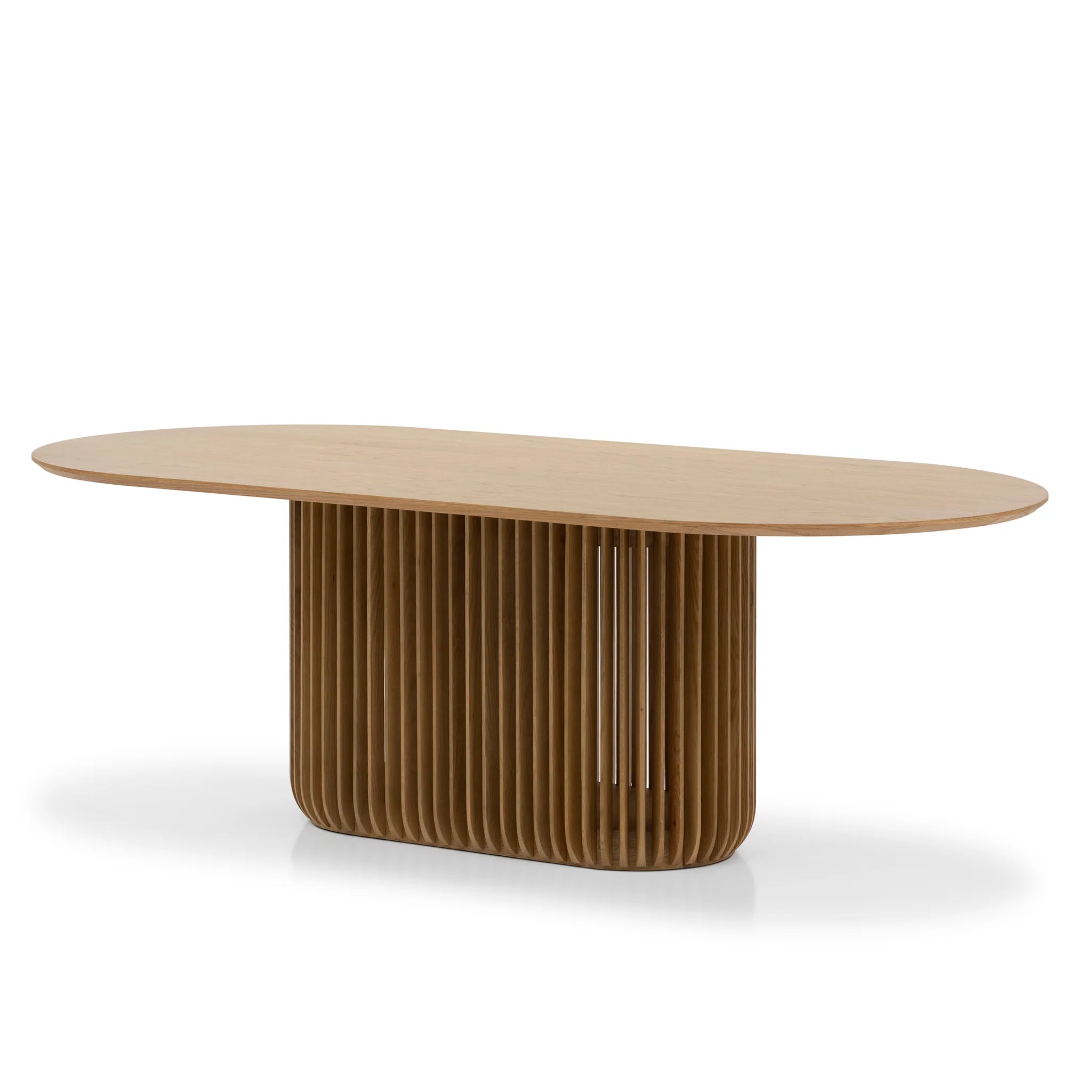 Showcasing Batano 2.2m Oval Dining Table - Natural DT10670-CU Dining Table by Calibre Furniturs