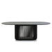 Showcasing Tenilo 2.2m Oval Dining Table - Black Stain DT10671-CU Dining Table by Calibre Furniturs