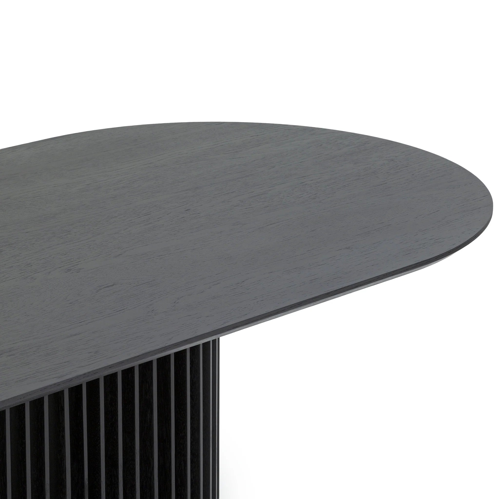 Tenilo 2.2m Oval Dining Table - Black Stain