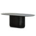 Showcasing Tenilo 2.2m Oval Dining Table - Black Stain DT10671-CU Dining Table by Calibre Furniturs