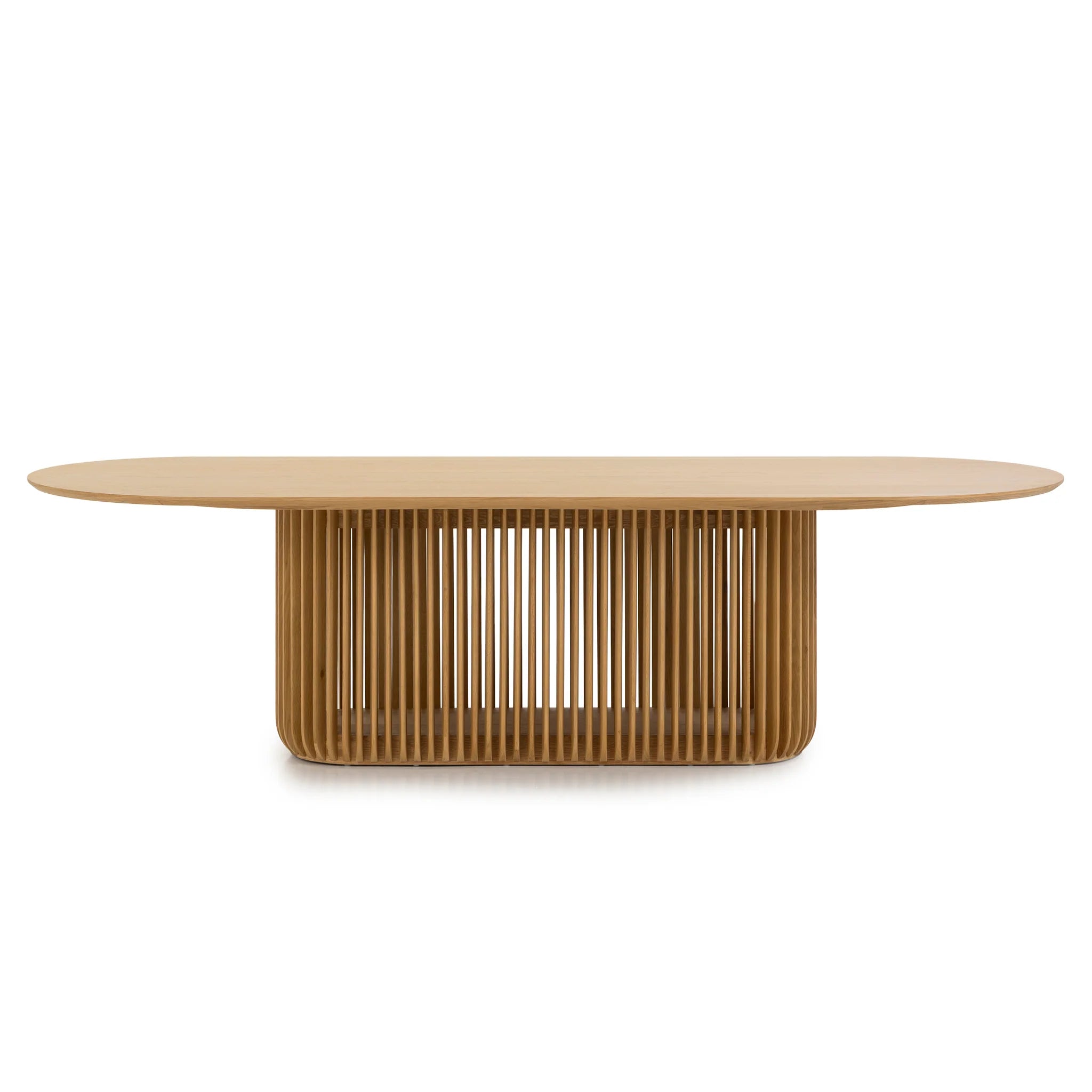 Showcasing Namonilo 2.8m Oval Dining Table - Natural DT10672-CU Dining Table by Calibre Furniturs