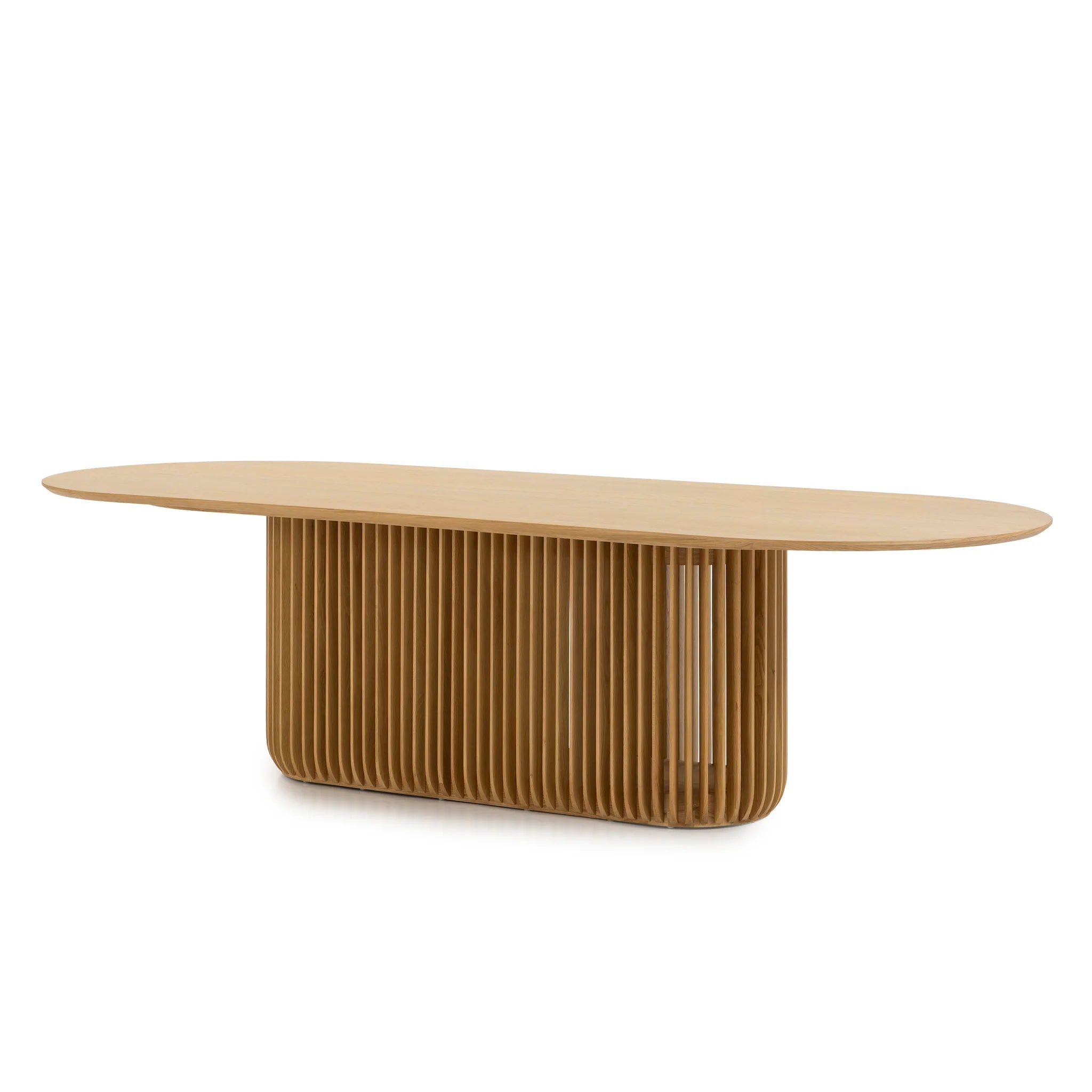 Showcasing Namonilo 2.8m Oval Dining Table - Natural DT10672-CU Dining Table by Calibre Furniturs