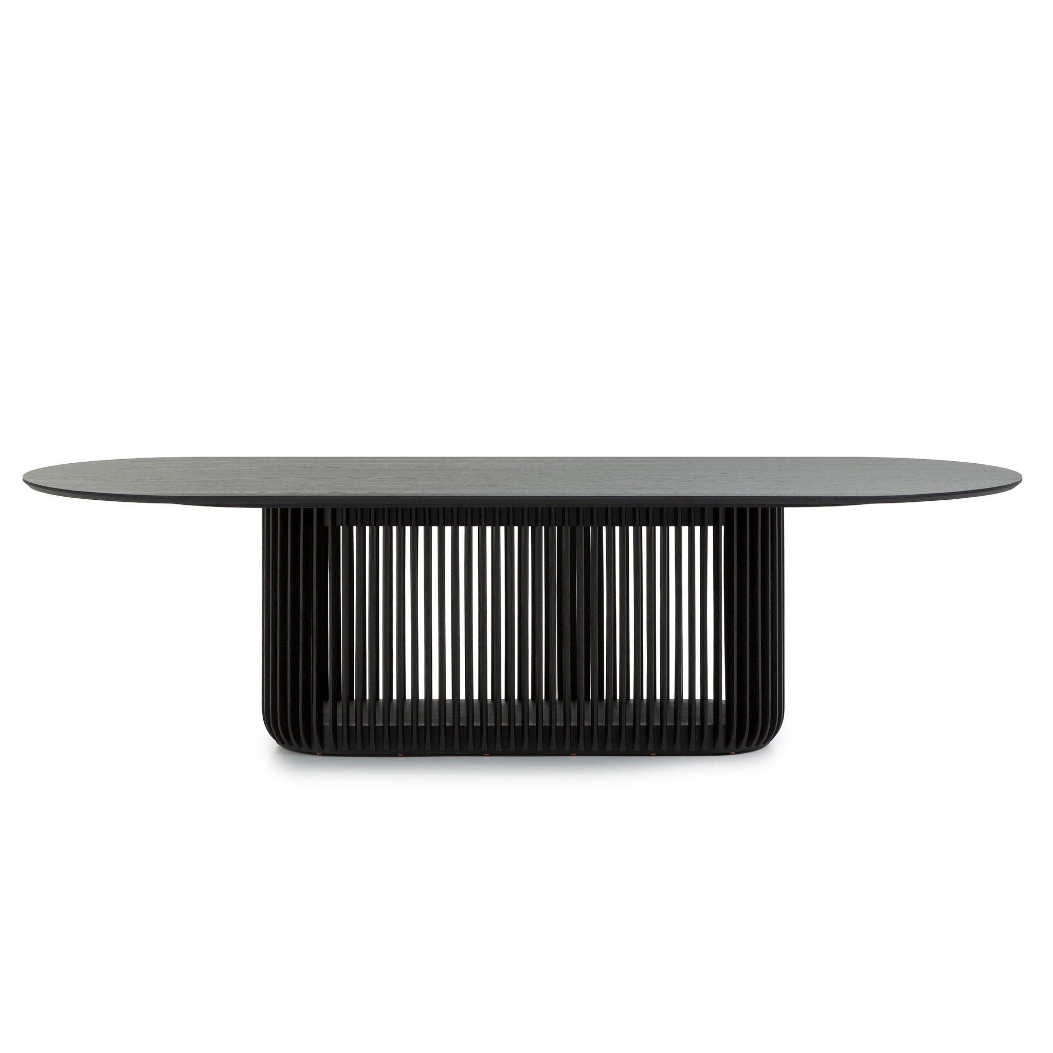 CDT10673-CU 2.8m Oval Dining Table - Black Stain