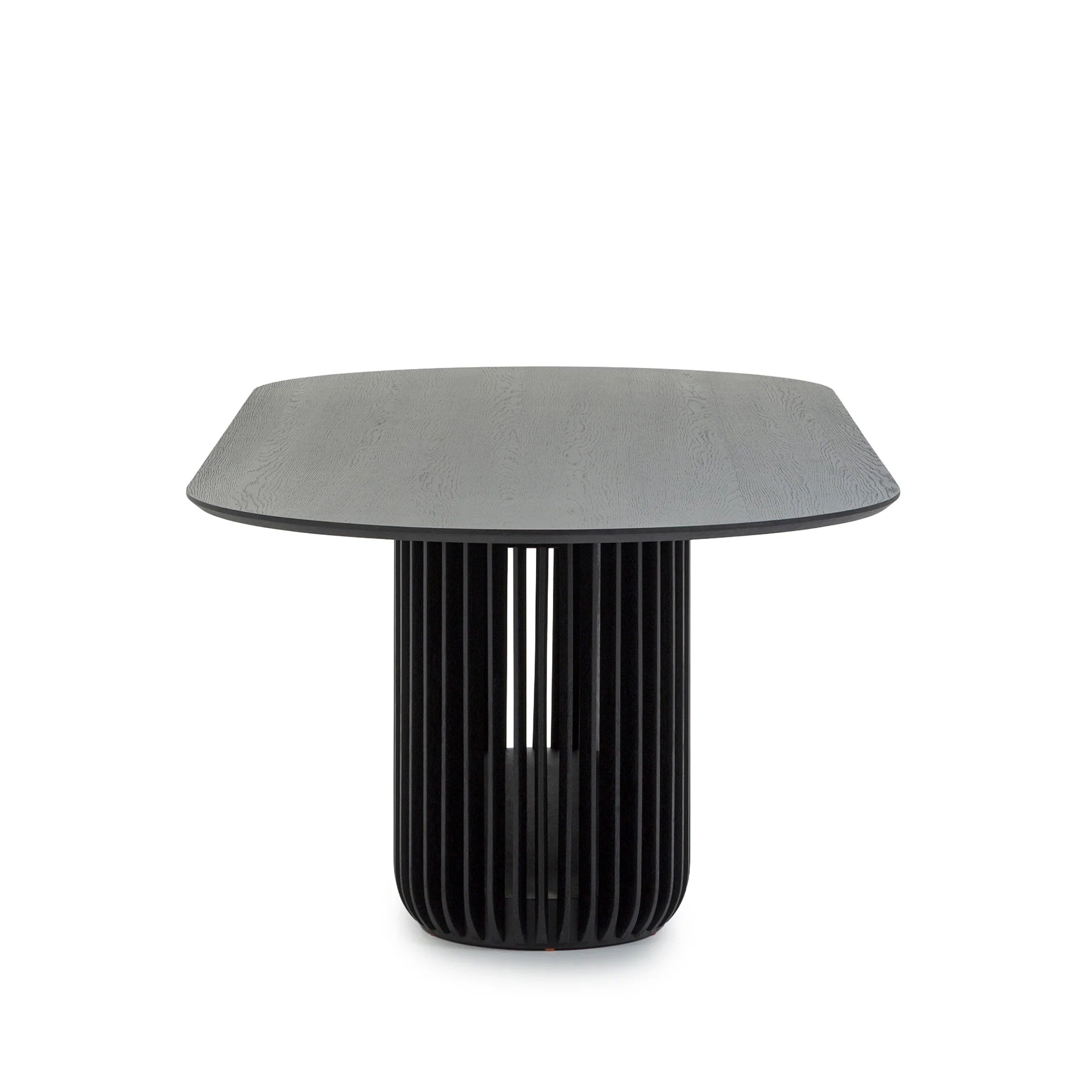Showcasing Cobutala 2.8m Oval Dining Table - Black Stain DT10673-CU Dining Table by Calibre Furniturs