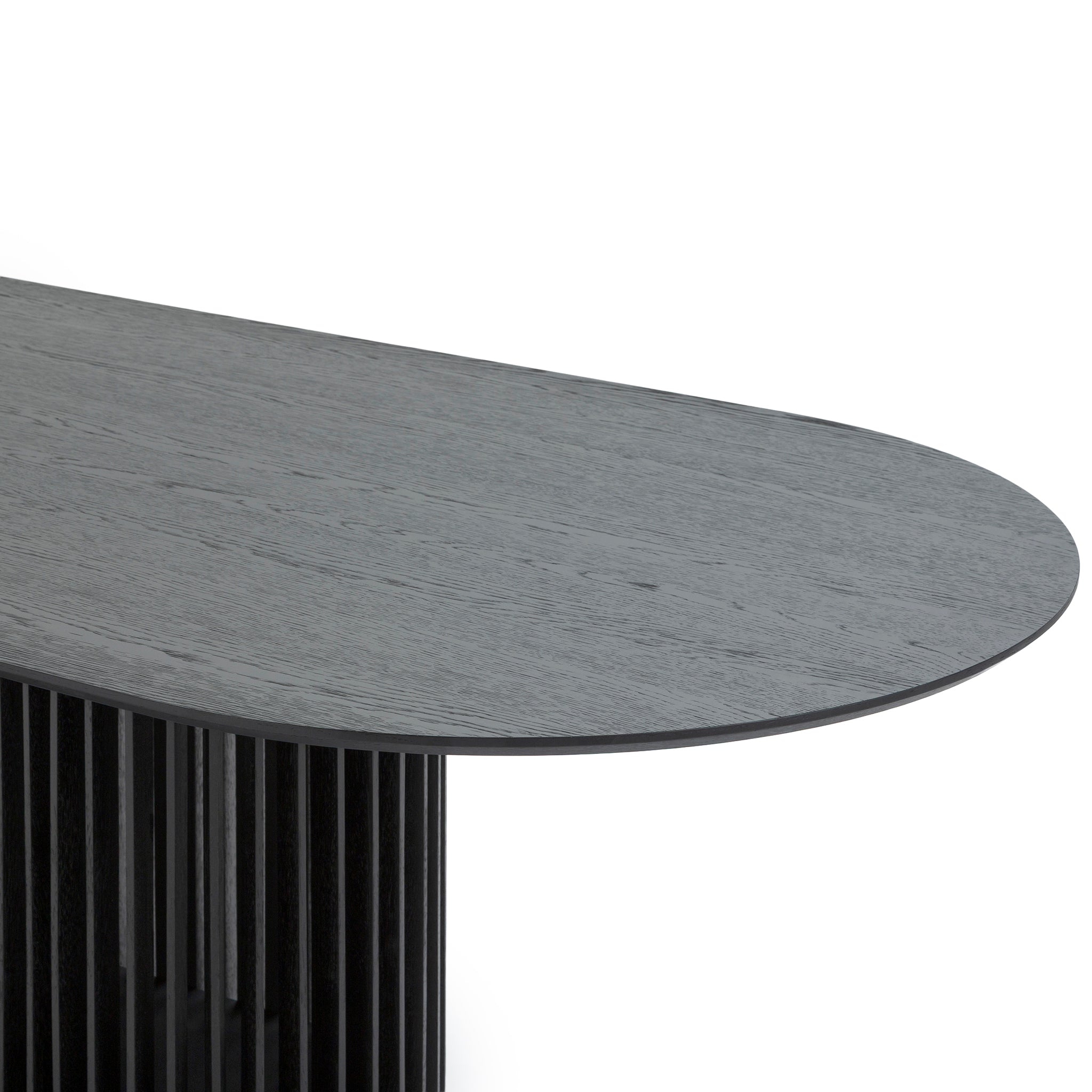 CDT10673-CU 2.8m Oval Dining Table - Black Stain