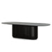 Showcasing Cobutala 2.8m Oval Dining Table - Black Stain DT10673-CU Dining Table by Calibre Furniturs