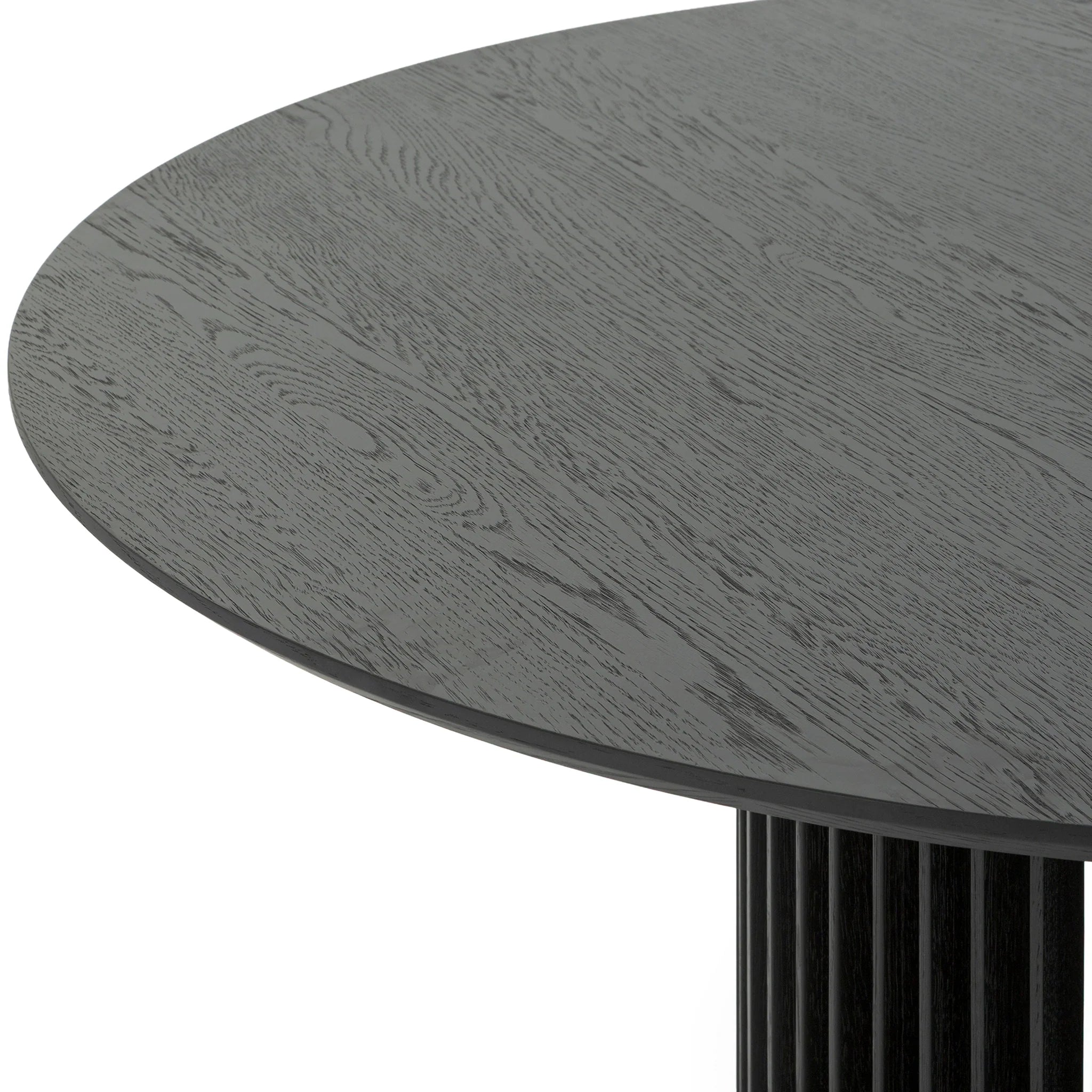 Showcasing Kadala 1.4m Round Dining Table - Black Stain DT10675-CU Dining Table by Calibre Furniturs
