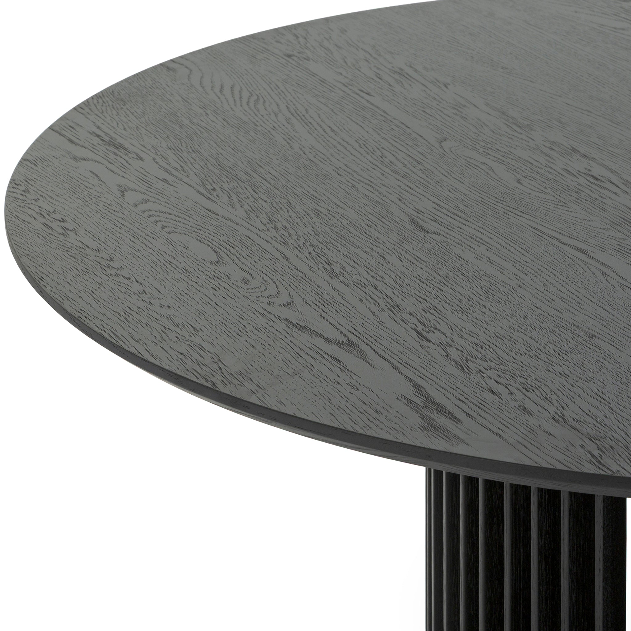 1.4m Round Dining Table - Black Stain - image 2