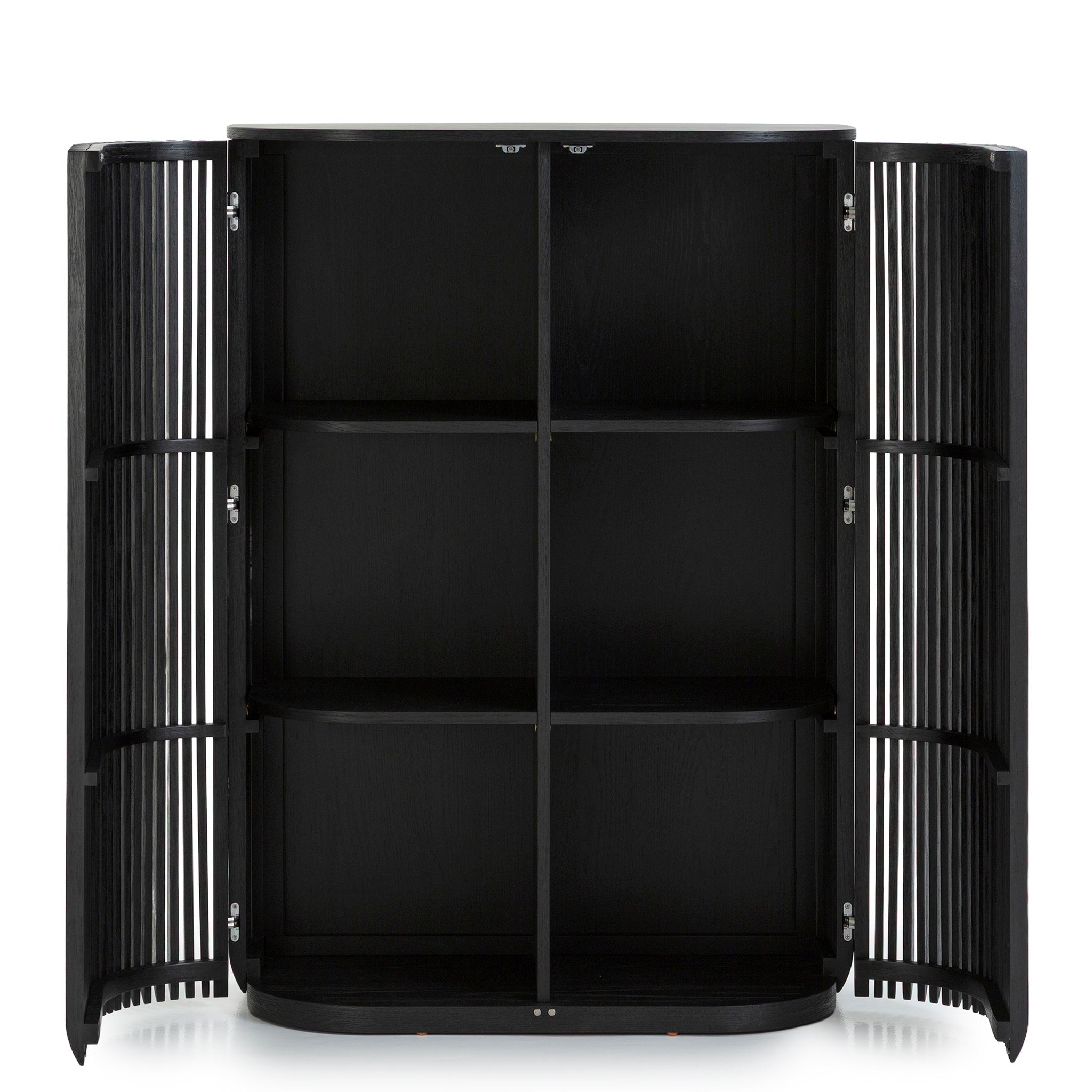 1.35m High Board Unit - Black Stain