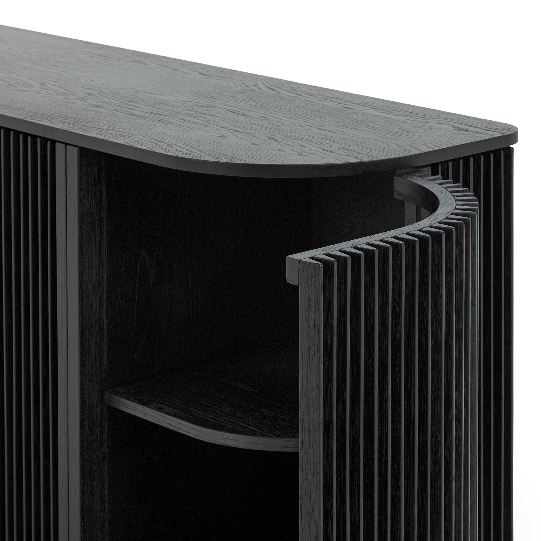 1.73m Sideboard Unit - Black Stain - image 8