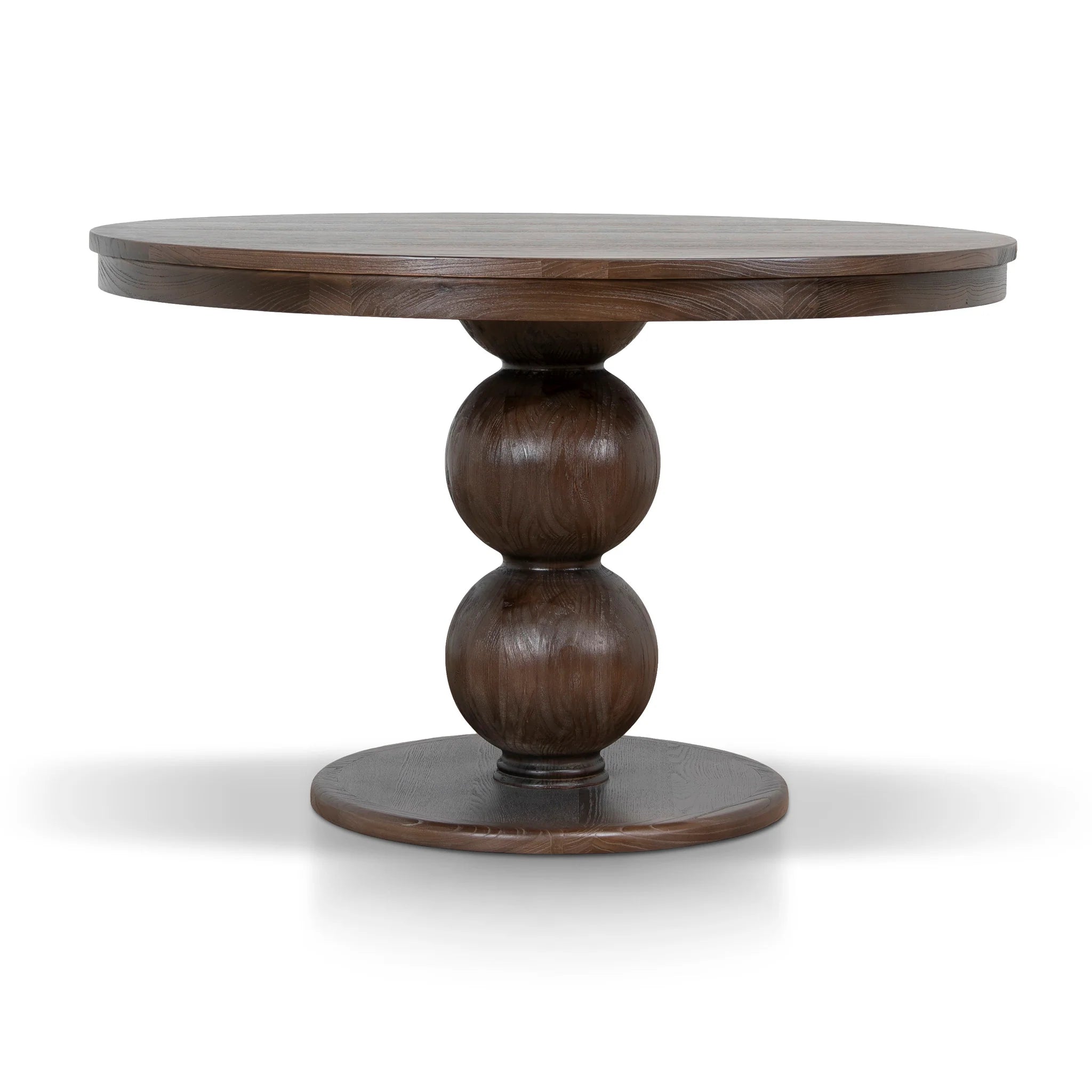 Showcasing Badedora 1.2m Round Elm Dining Table - Walnut DT10892-NI Dining Table by Calibre Furniturs