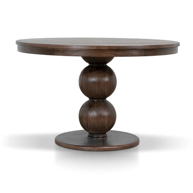 Showcasing Badedora 1.2m Round Elm Dining Table - Walnut DT10892-NI Dining Table by Calibre Furniturs