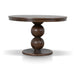 Showcasing Badedora 1.2m Round Elm Dining Table - Walnut DT10892-NI Dining Table by Calibre Furniturs