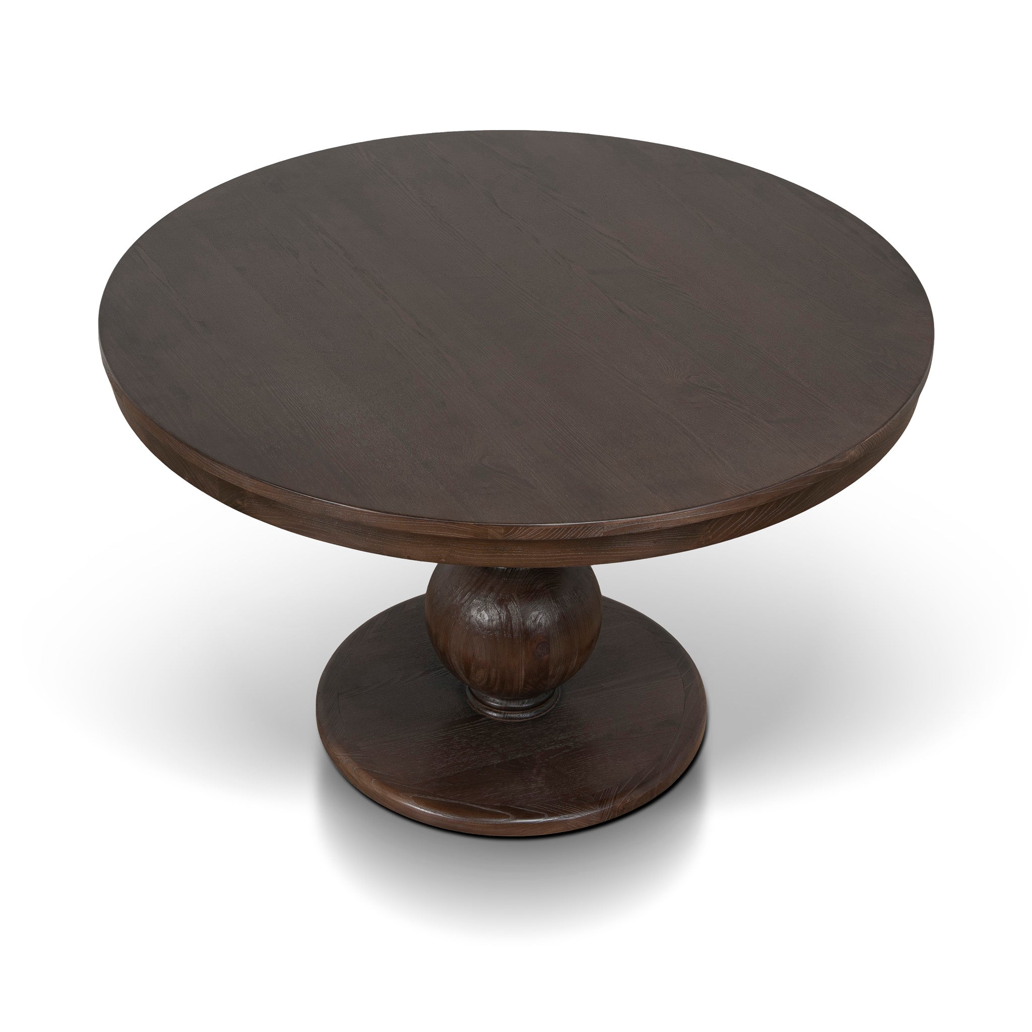 1.2m Round Elm Dining Table - Walnut