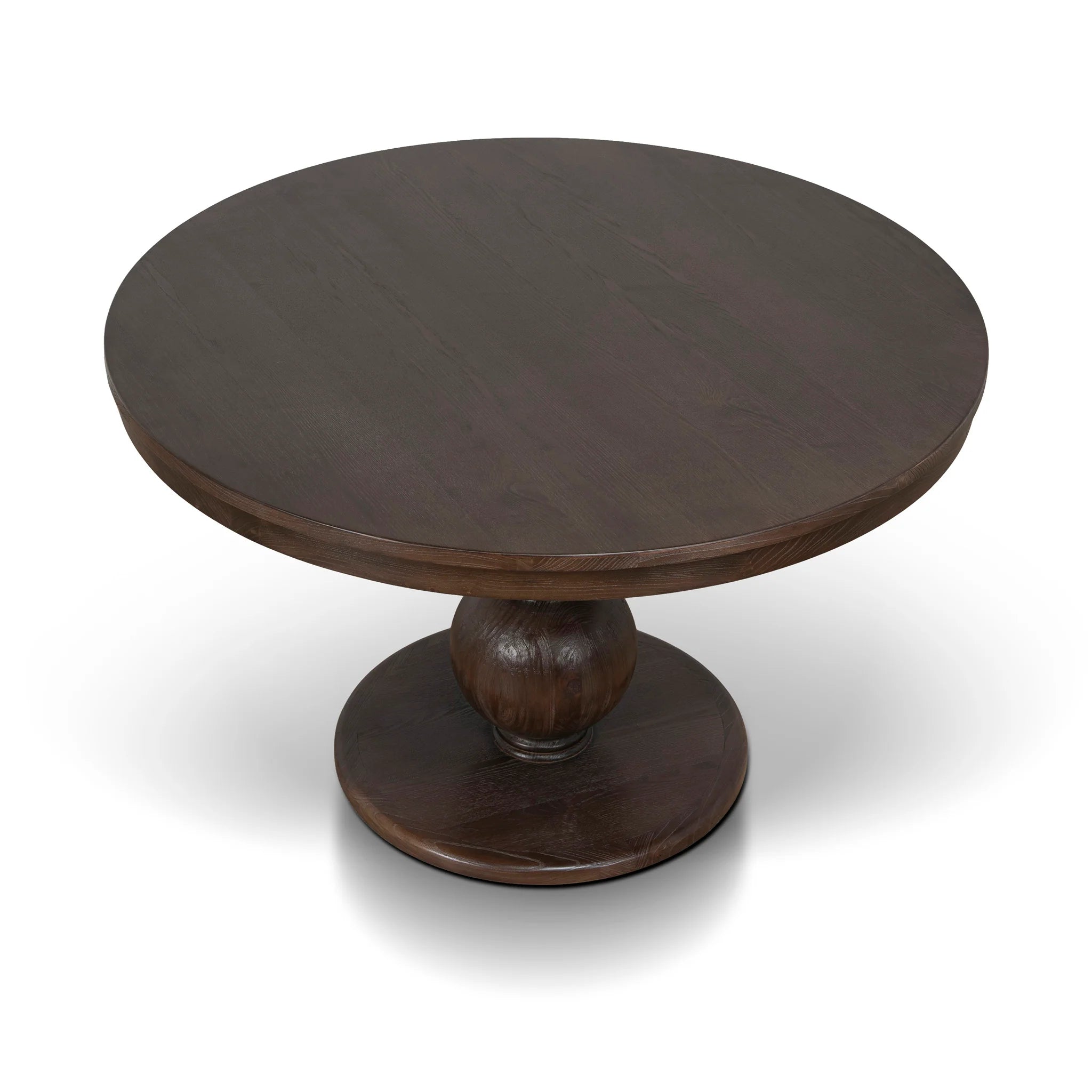 Showcasing Badedora 1.2m Round Elm Dining Table - Walnut DT10892-NI Dining Table by Calibre Furniturs