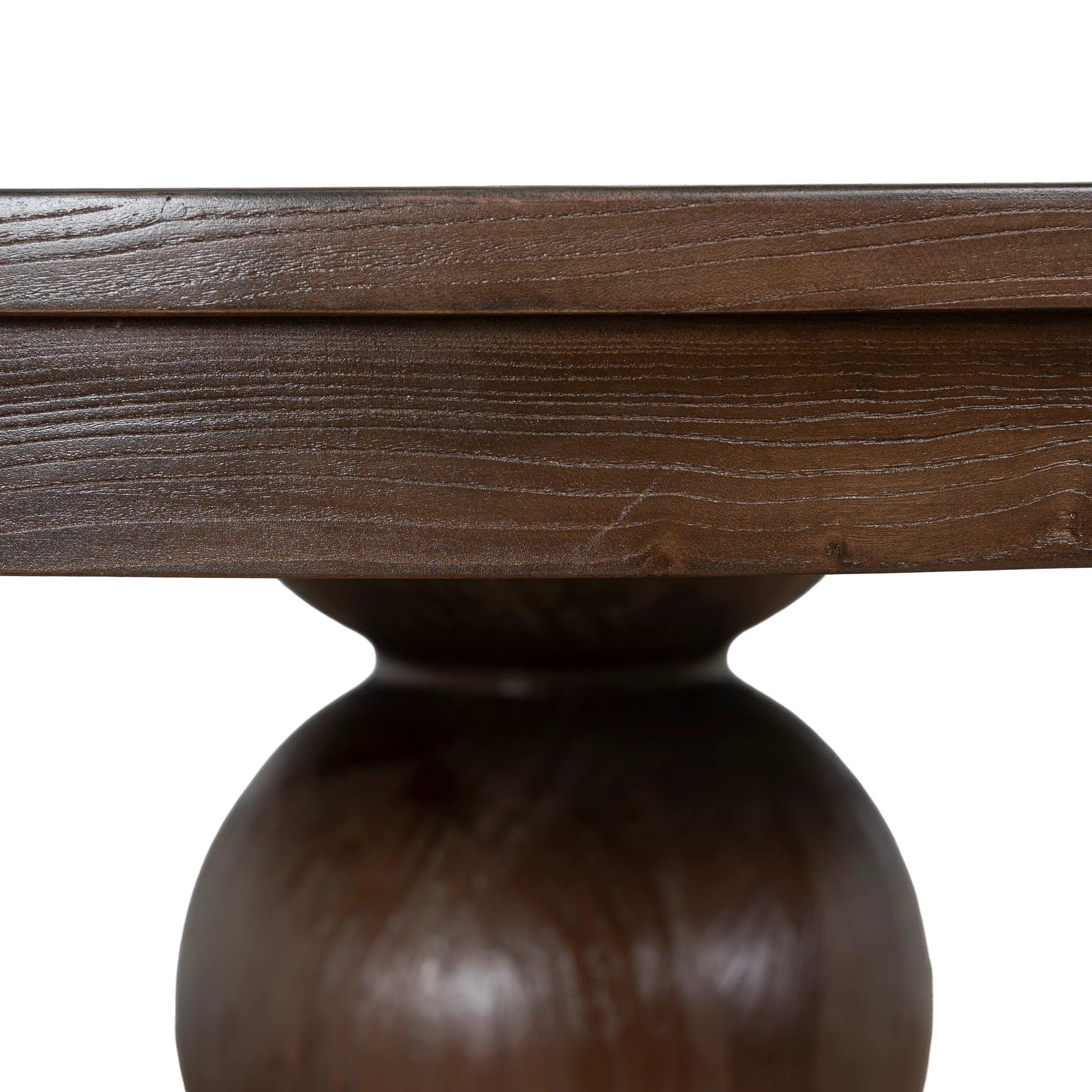 Badedora 1.2m Round Elm Dining Table - Walnut