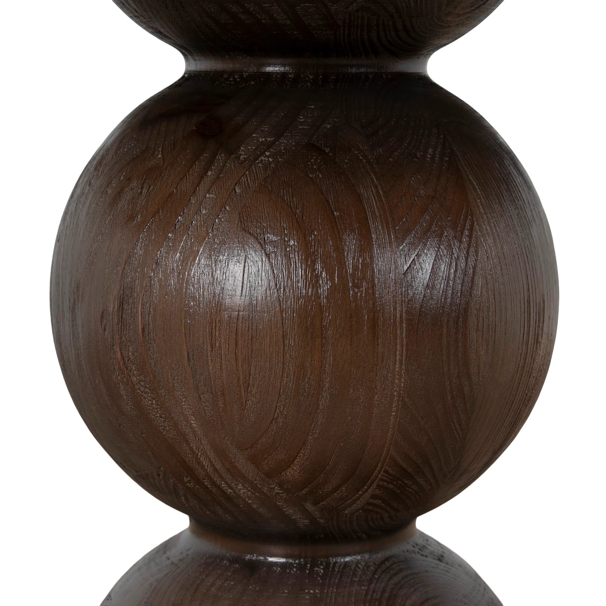 Badedora 1.2m Round Elm Dining Table - Walnut