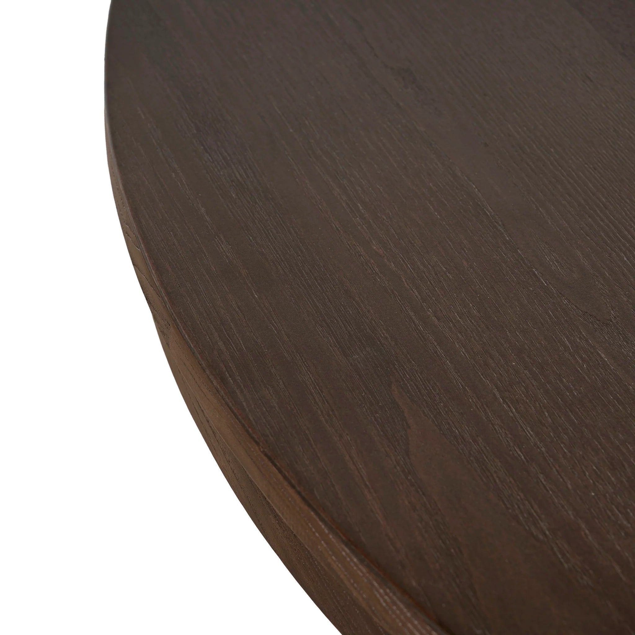 Badedora 1.2m Round Elm Dining Table - Walnut