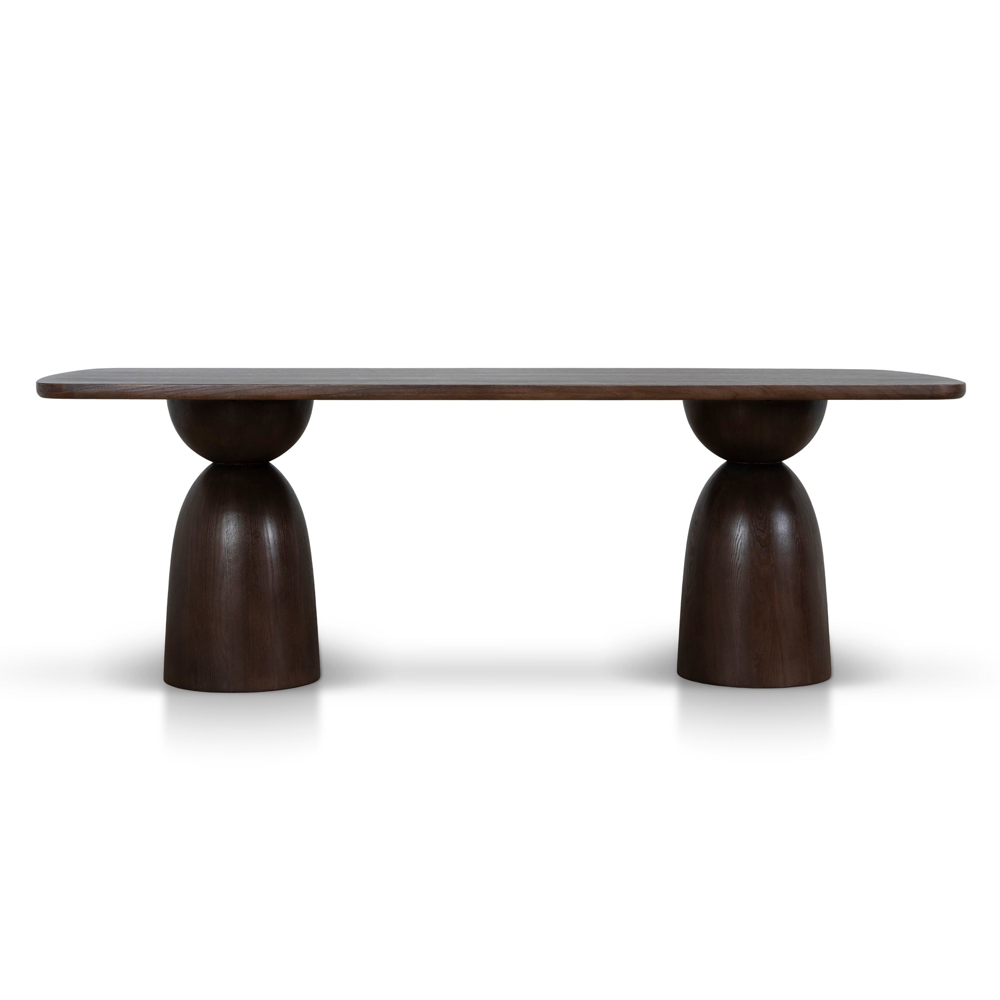 2.2m Elm Dining Table - Walnut