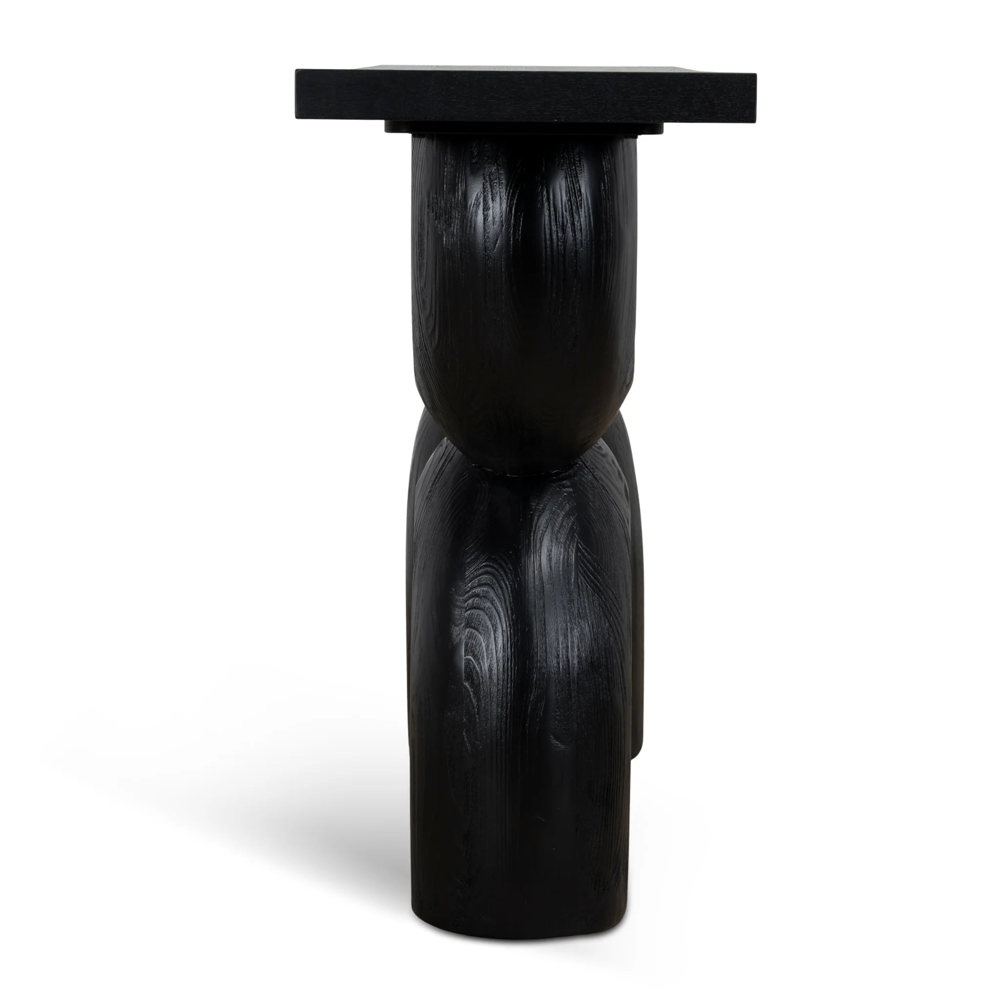 Showcasing Velenara 1.6m Elm Console Table - Full Black DT10897-NI Console Table by Calibre Furniturs