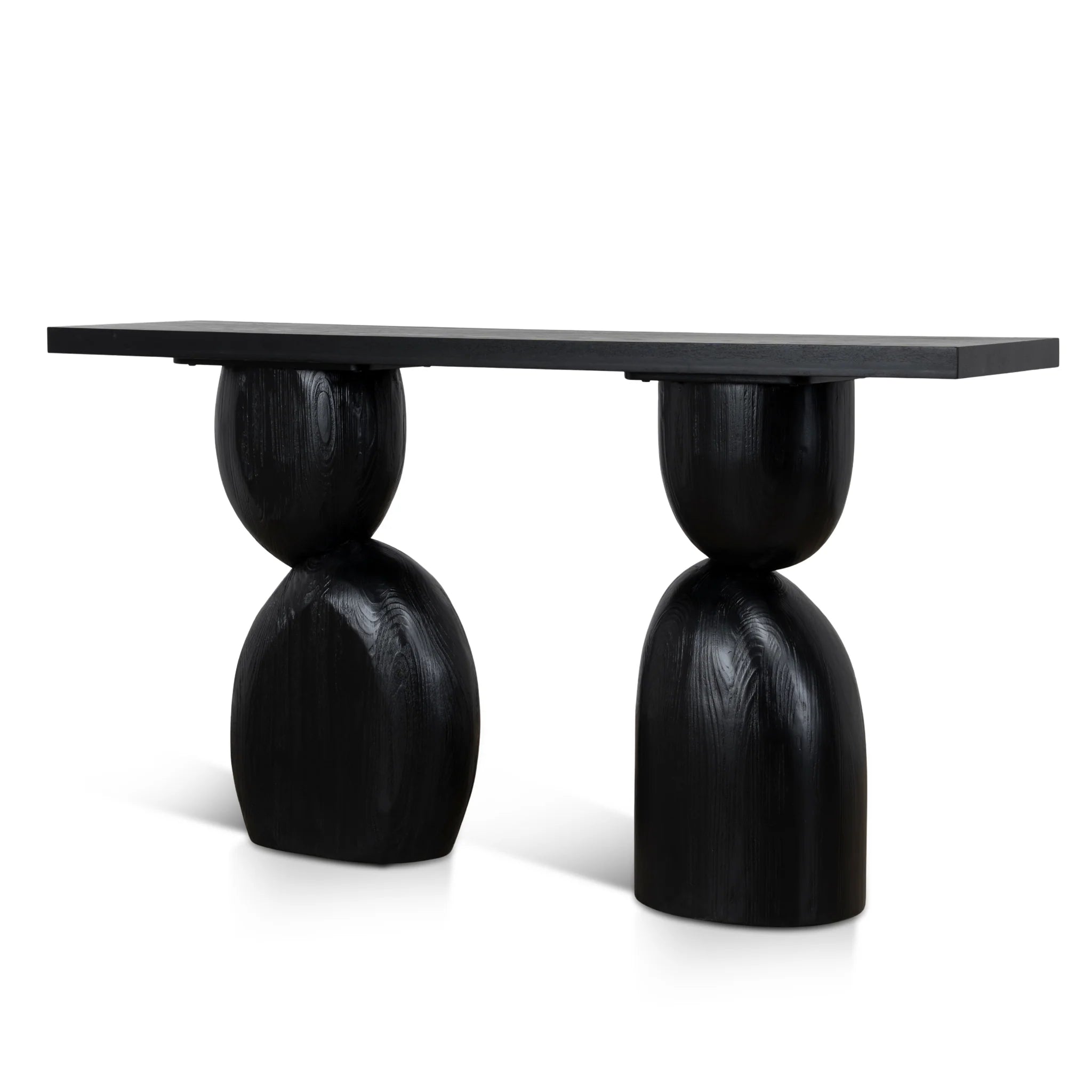 Velenara 1.6m Elm Console Table - Full Black