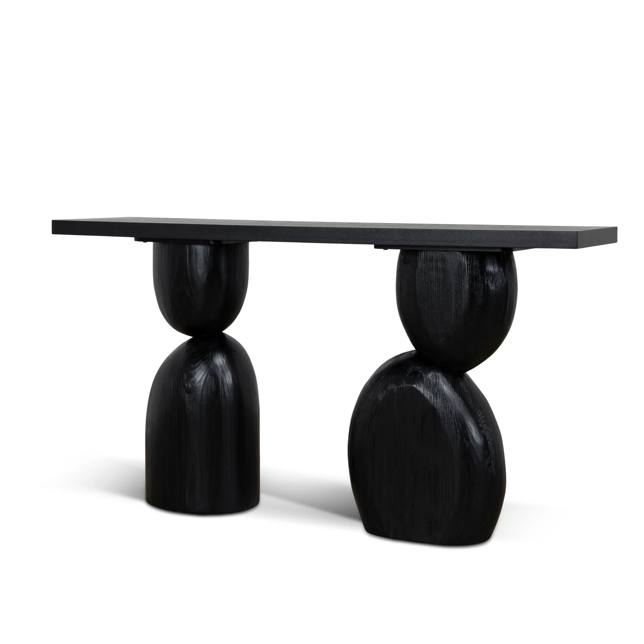 Showcasing Velenara 1.6m Elm Console Table - Full Black DT10897-NI Console Table by Calibre Furniturs