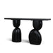 Showcasing Velenara 1.6m Elm Console Table - Full Black DT10897-NI Console Table by Calibre Furniturs