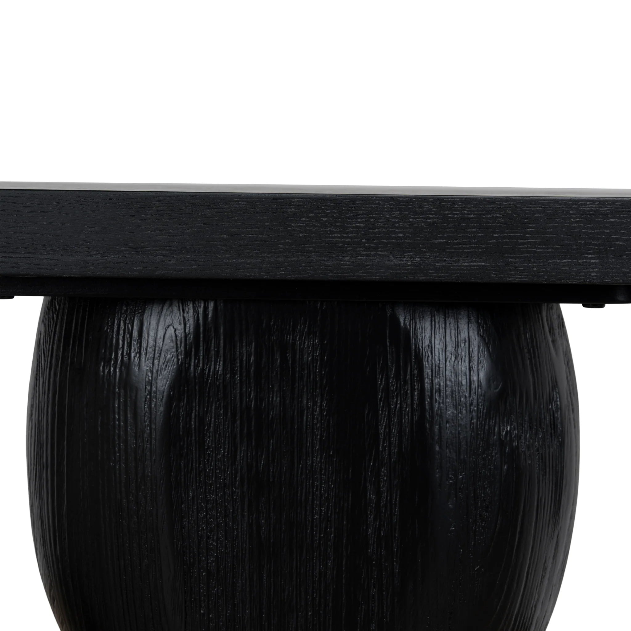 Velenara 1.6m Elm Console Table - Full Black