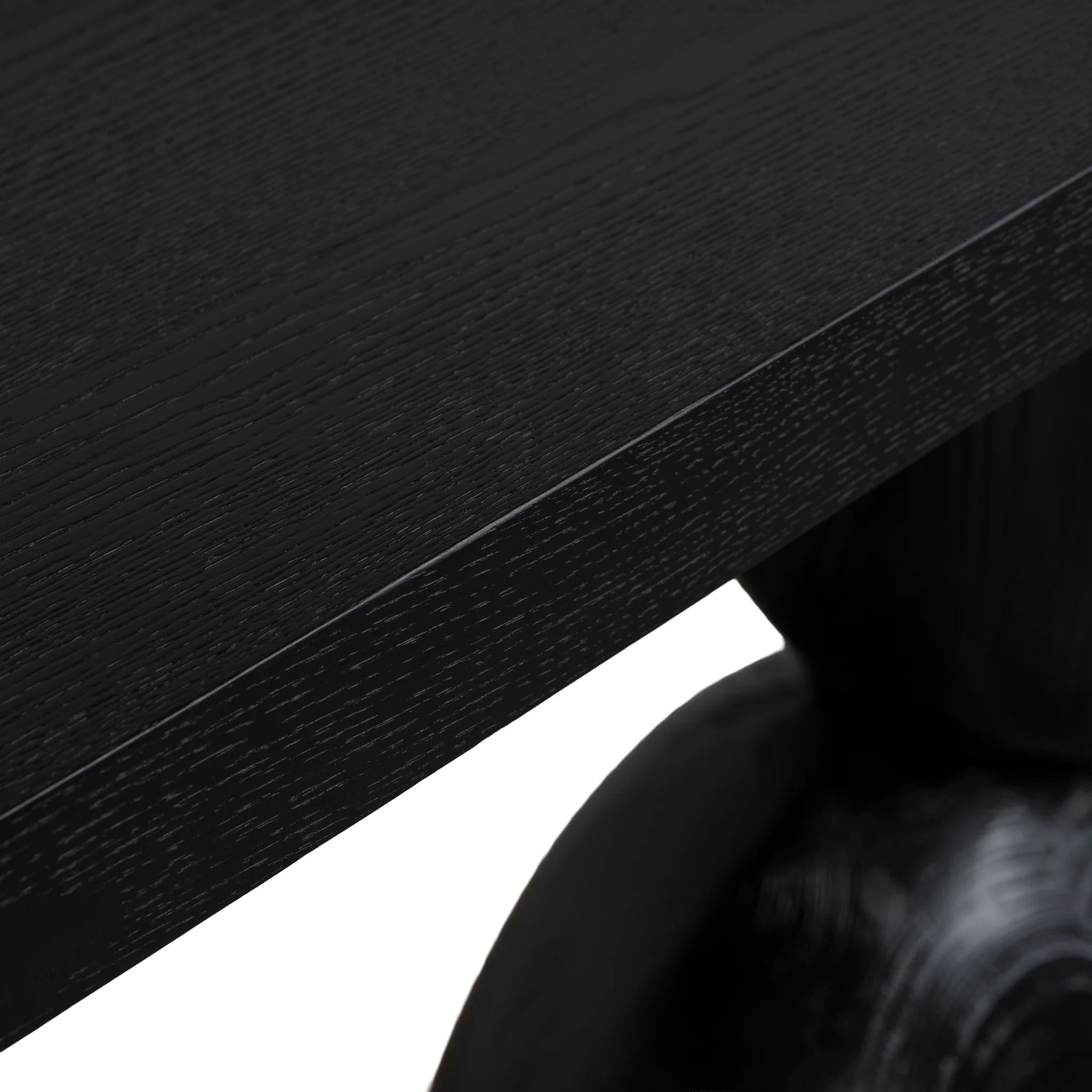 Velenara 1.6m Elm Console Table - Full Black