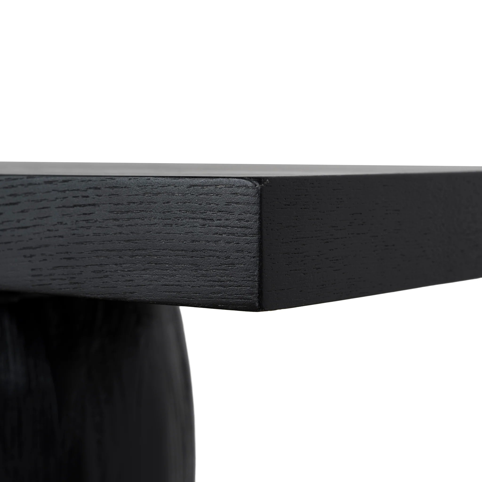 Velenara 1.6m Elm Console Table - Full Black