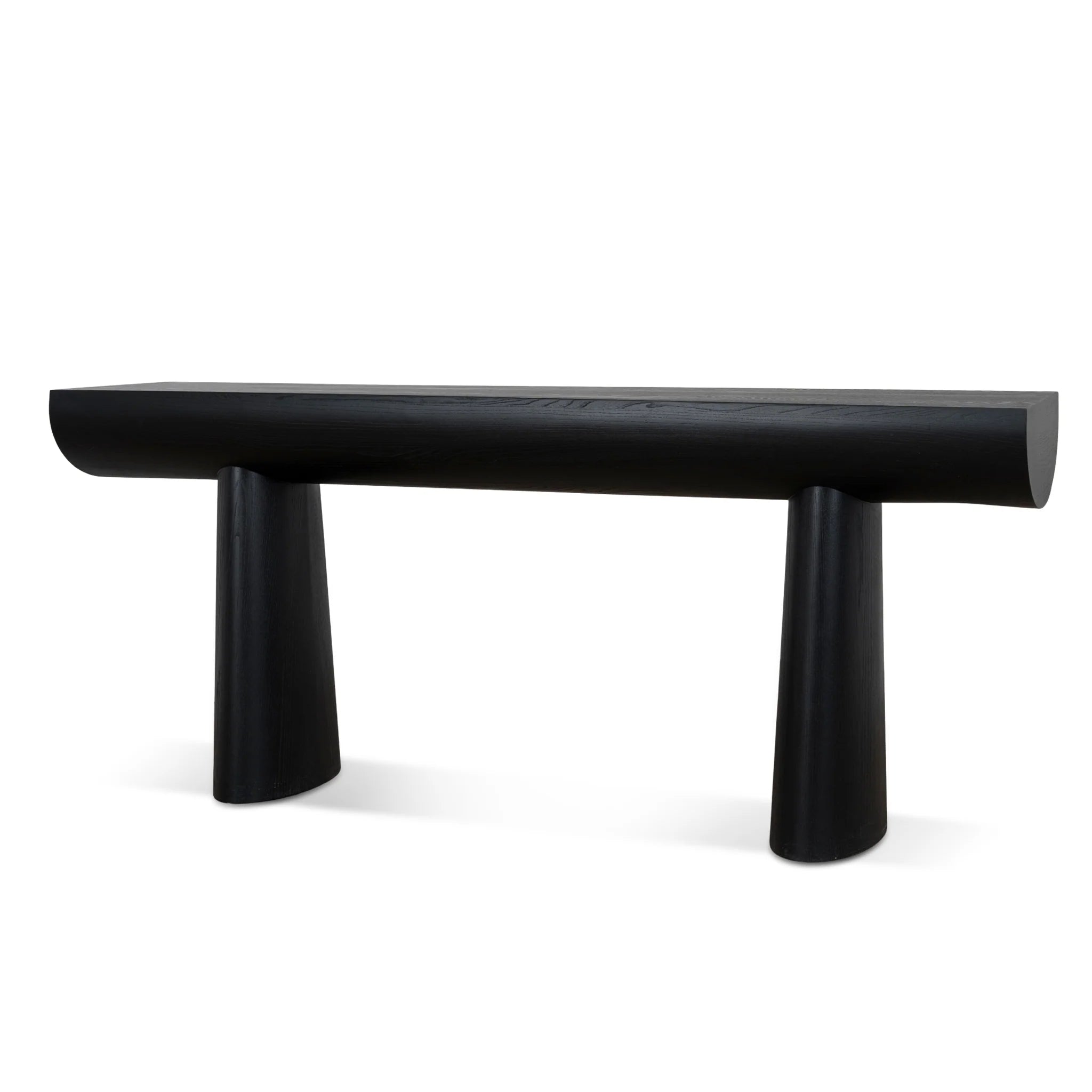 Showcasing Tarero 1.8m Elm Console Table - Full Black DT10901-NI Console Table by Calibre Furniturs
