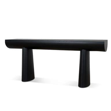 Showcasing Tarero 1.8m Elm Console Table - Full Black DT10901-NI Console Table by Calibre Furniturs