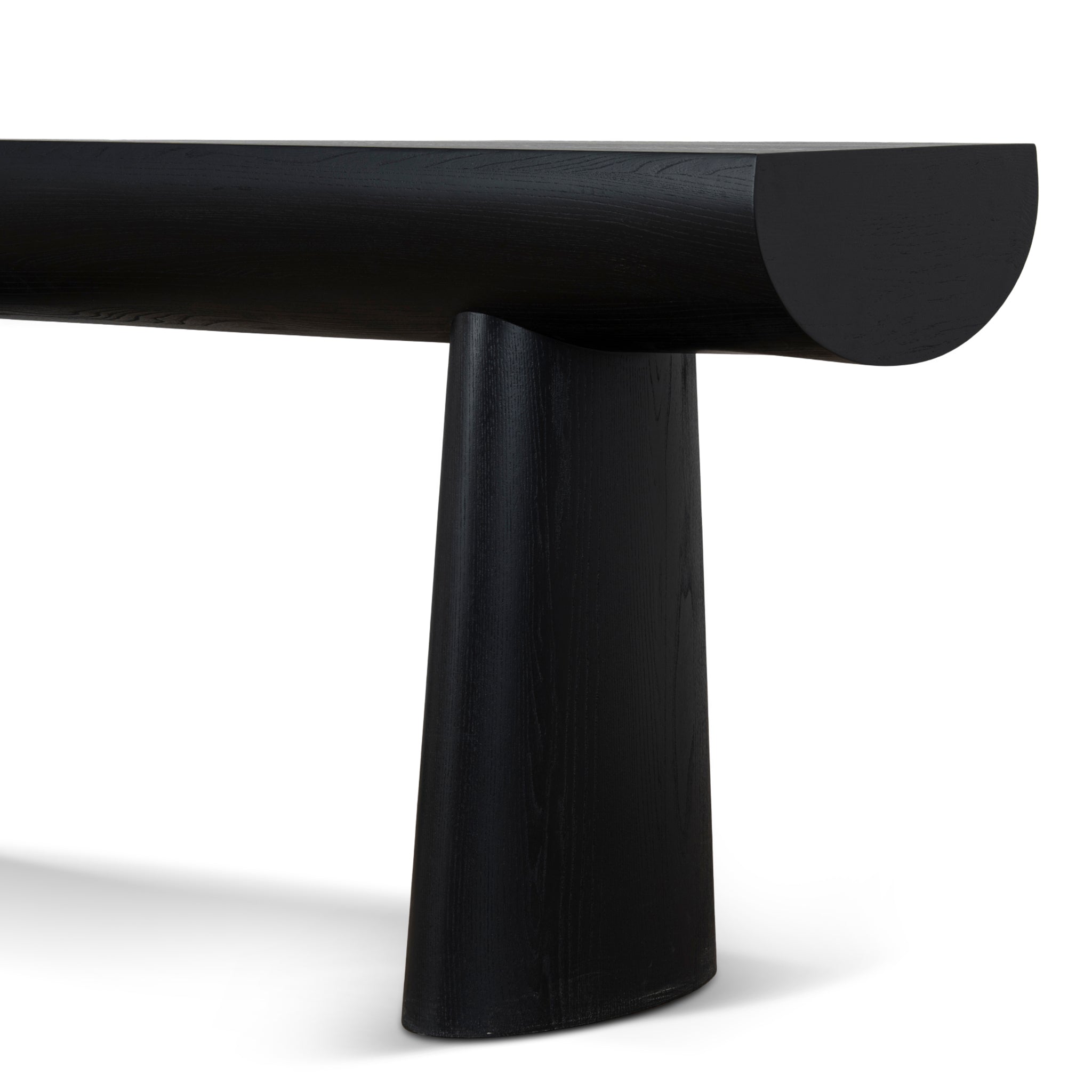CDT10901-NI 1.8m Elm Console Table - Full Black