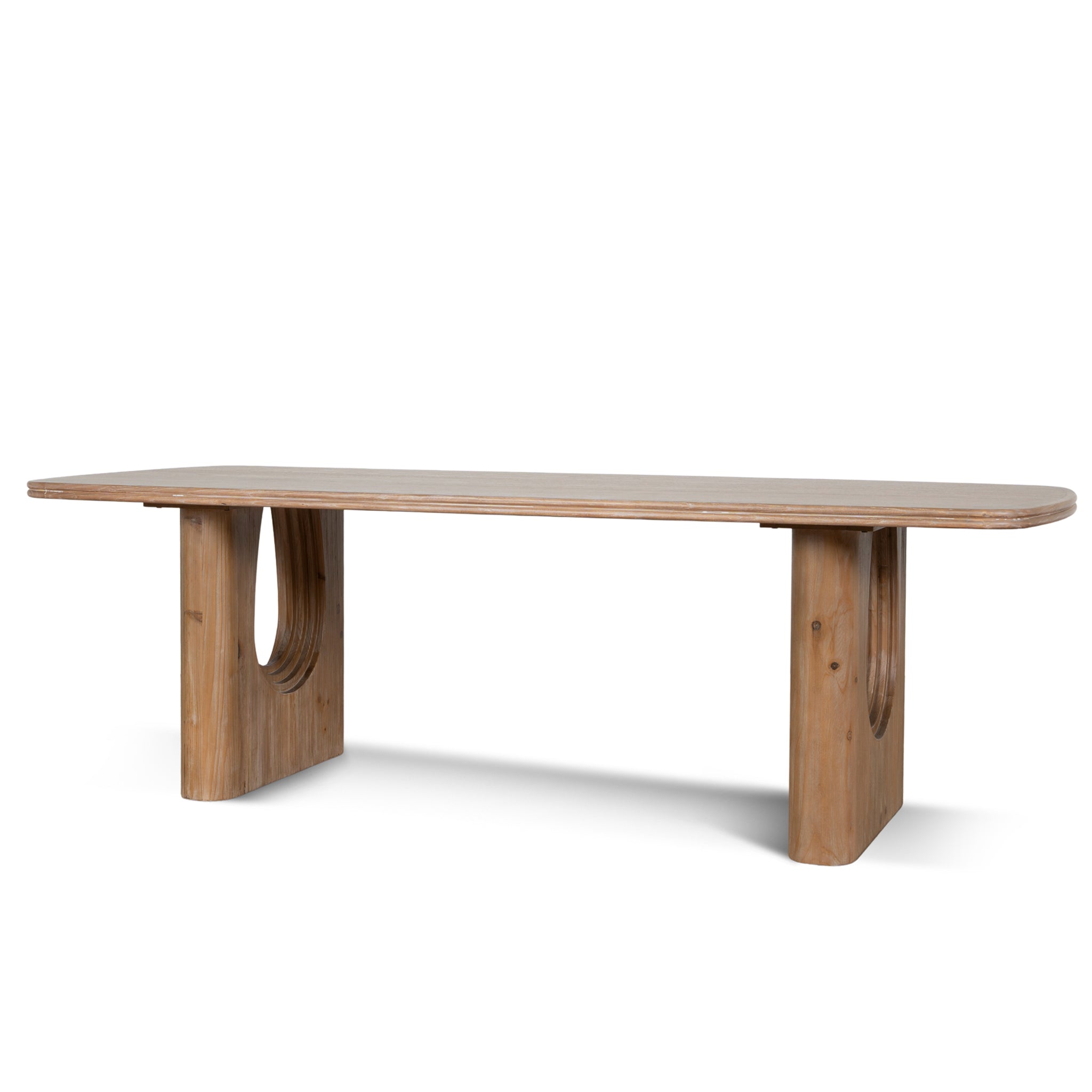 2.4m Elm Dining Table - Natural
