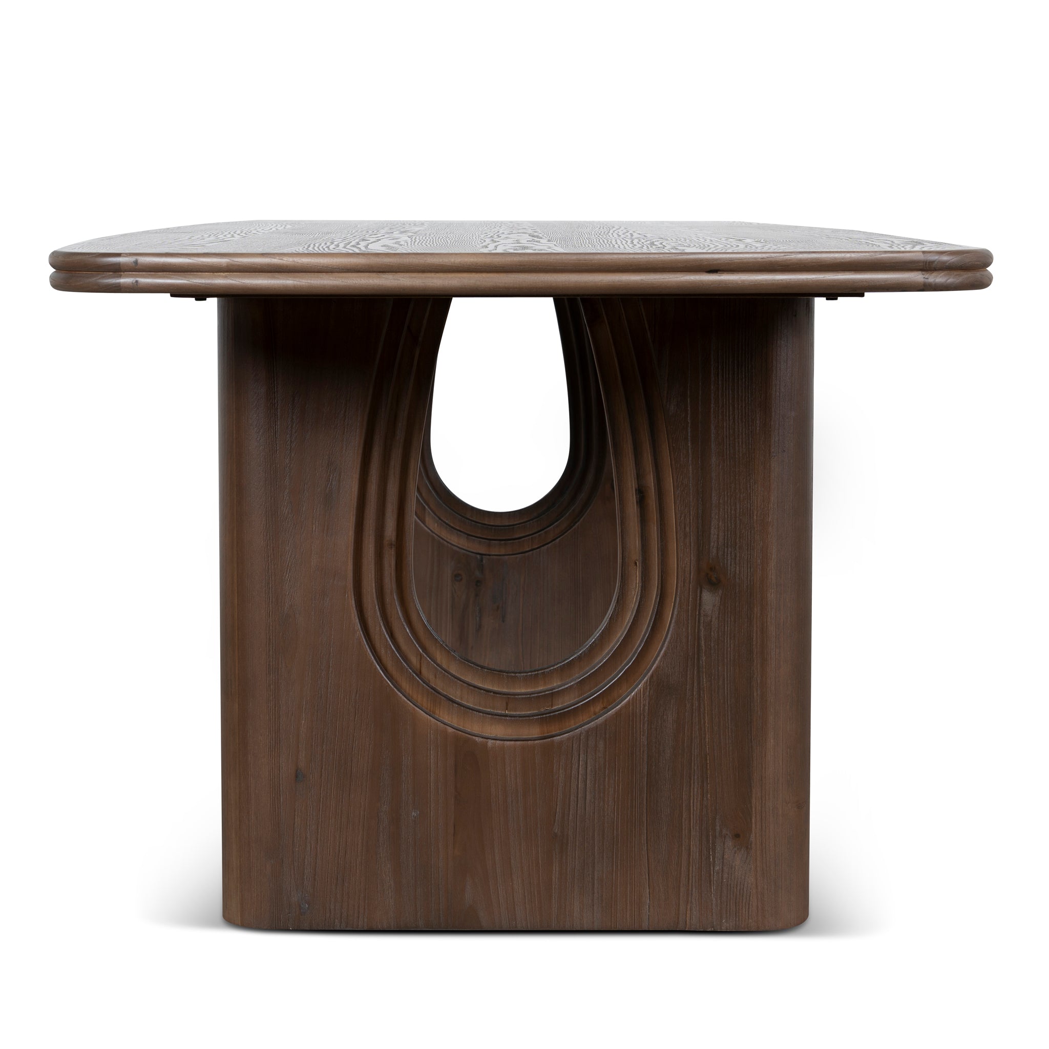 2.4m Elm Dining Table - Walnut - image 3