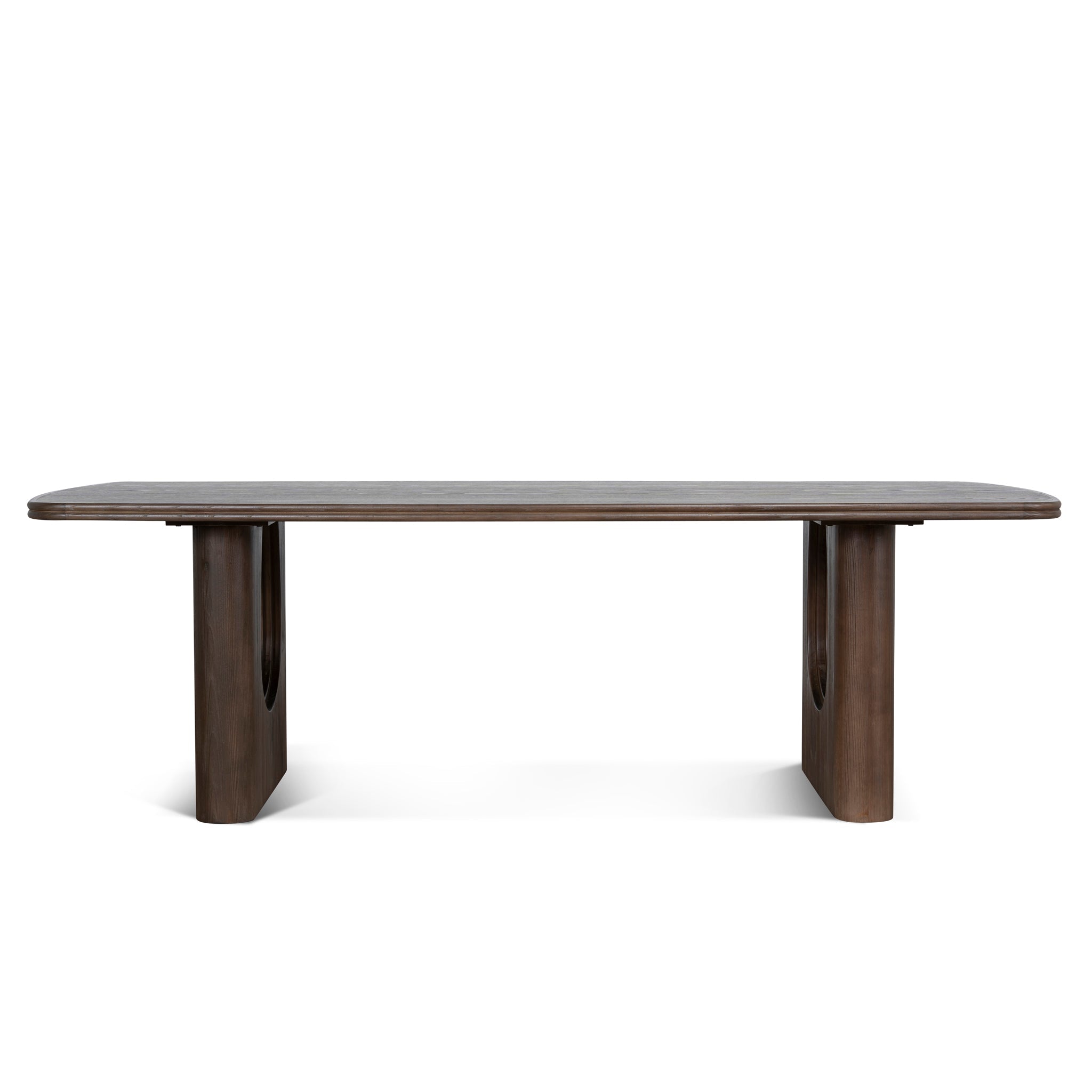 2.4m Elm Dining Table - Walnut - image 2