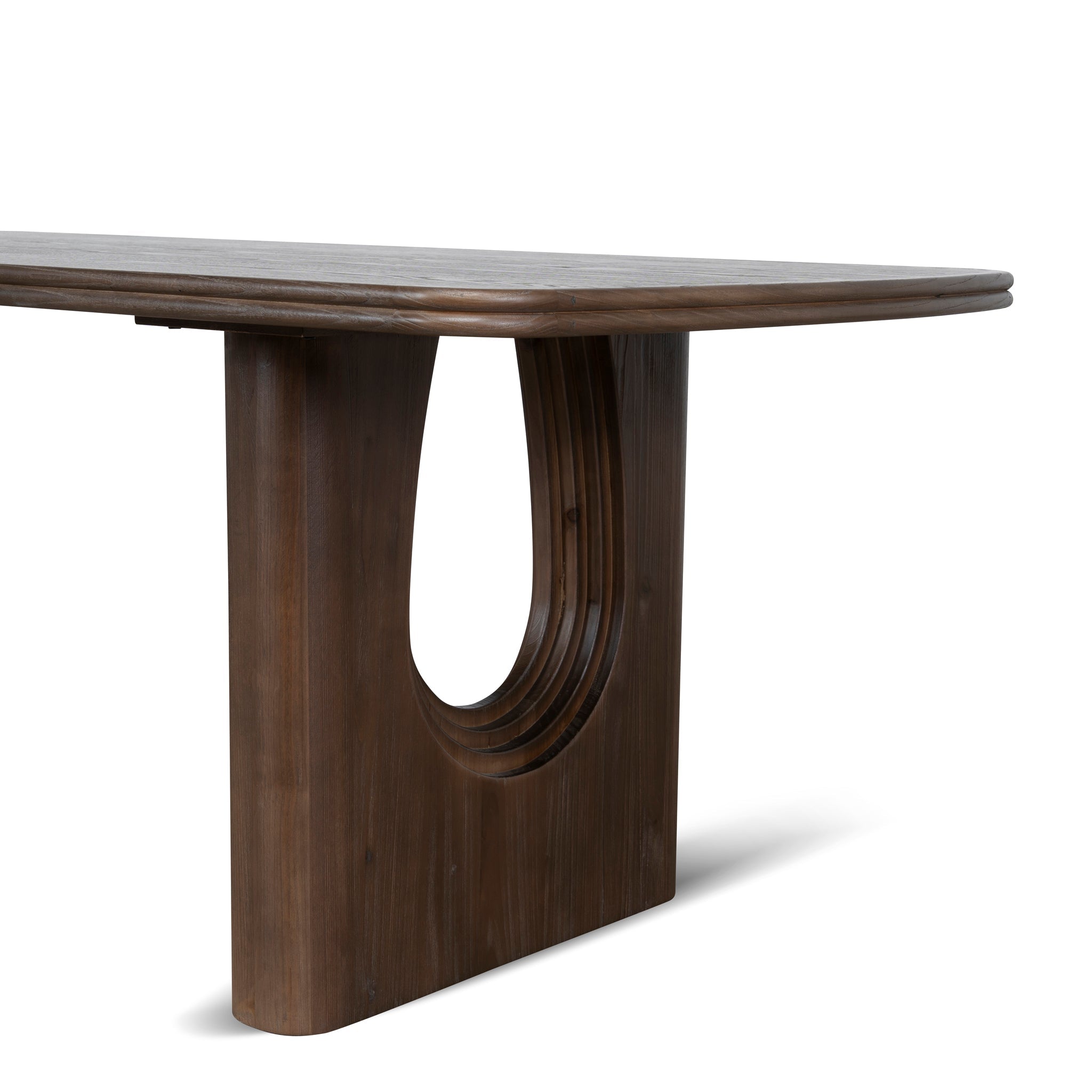 2.4m Elm Dining Table - Walnut - image 6