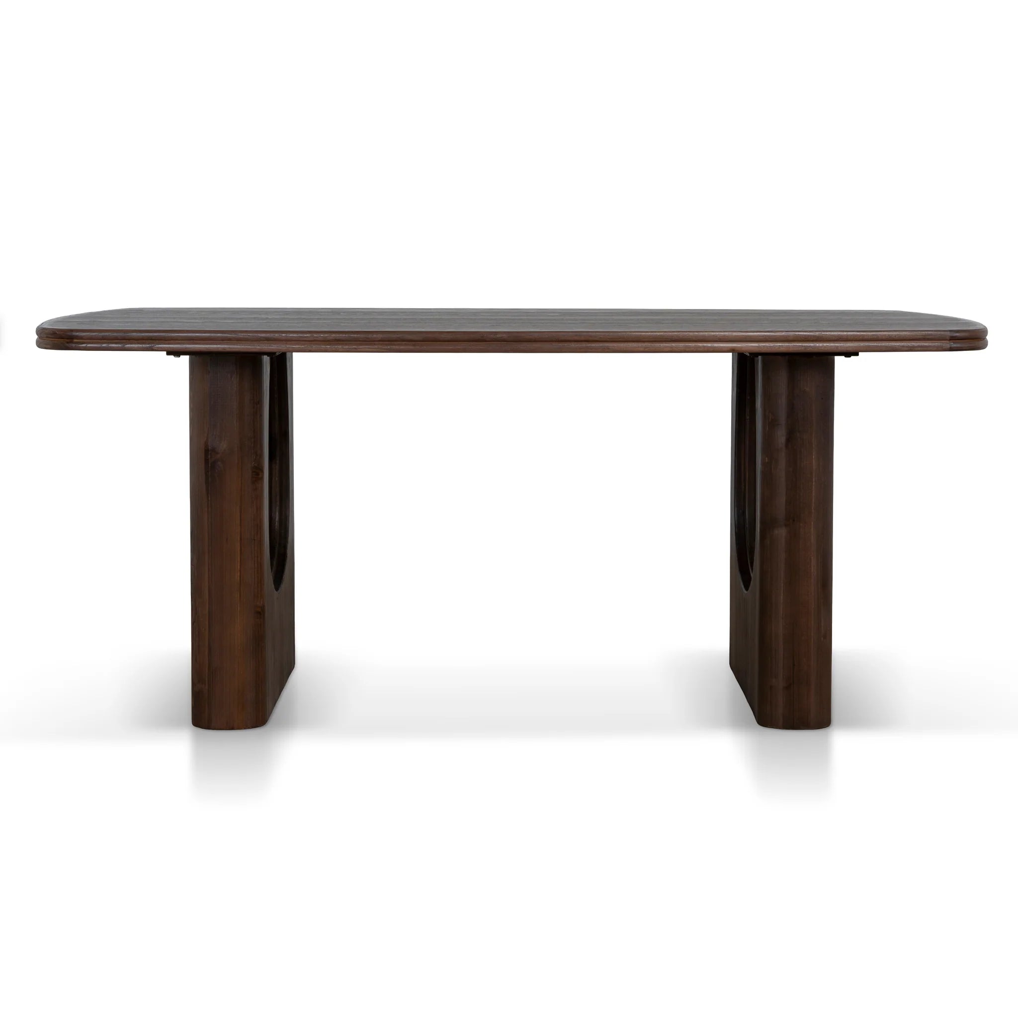 Showcasing Latalora 1.8m Elm Dining Table - Walnut DT10906-NI Dining Table by Calibre Furniturs