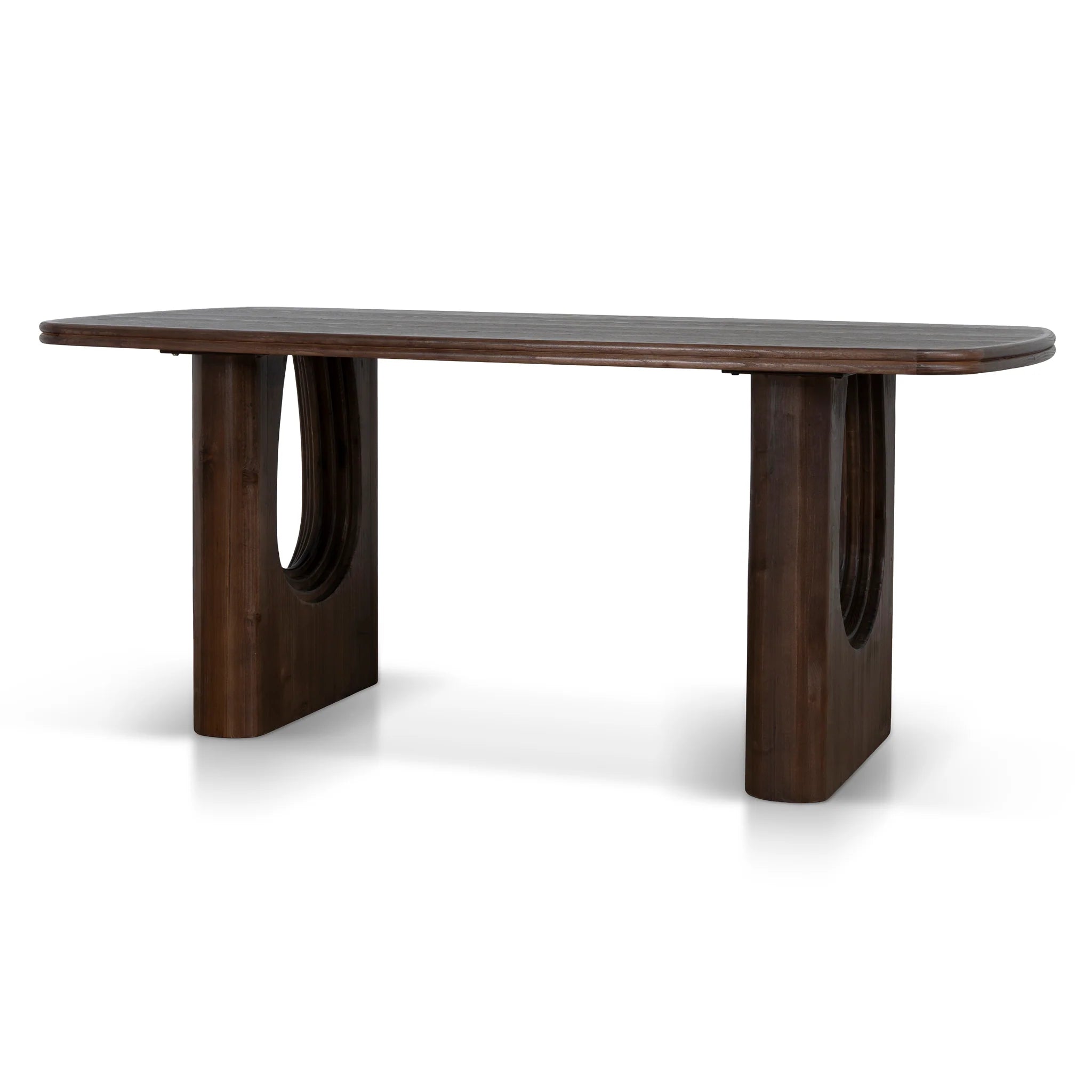 Showcasing Latalora 1.8m Elm Dining Table - Walnut DT10906-NI Dining Table by Calibre Furniturs
