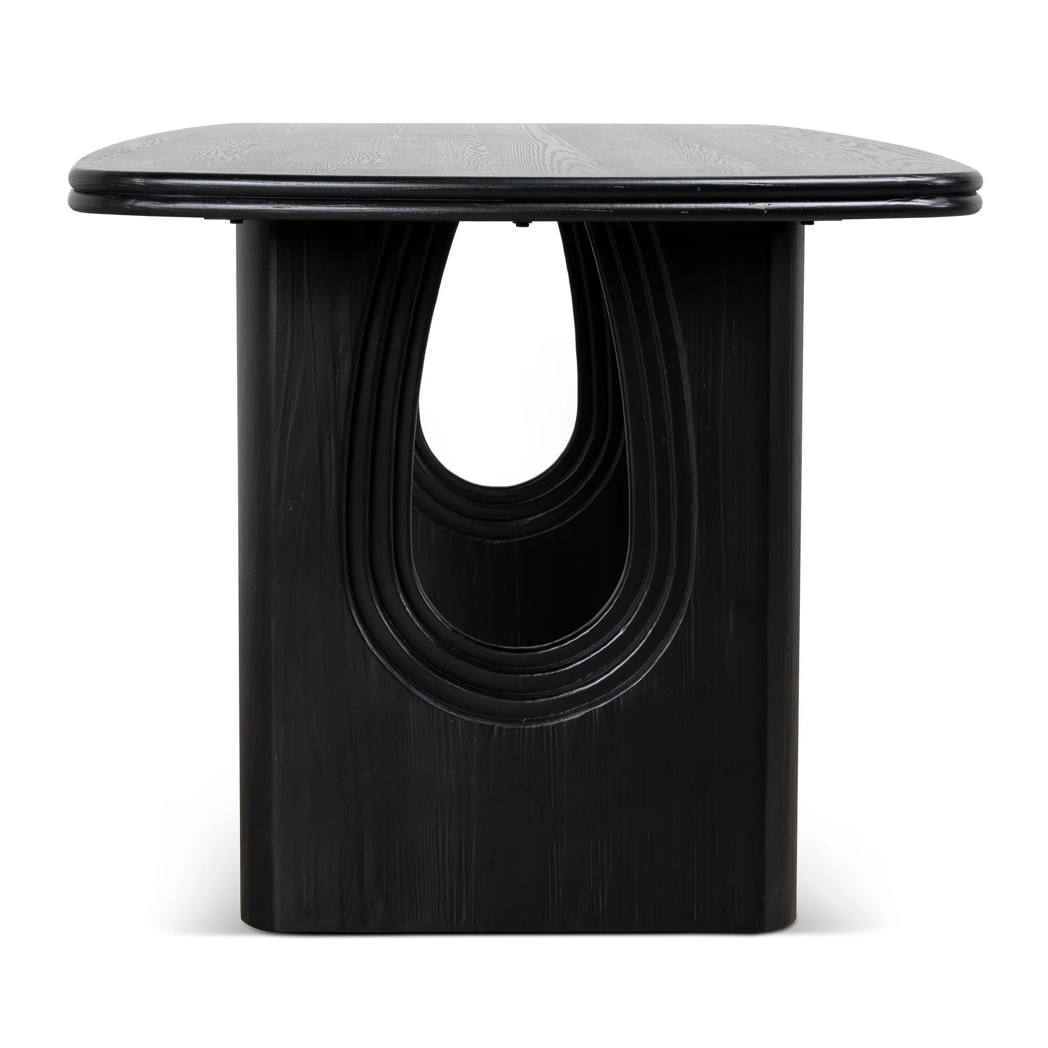 Dogutala 1.8m Elm Dining Table - Full Black