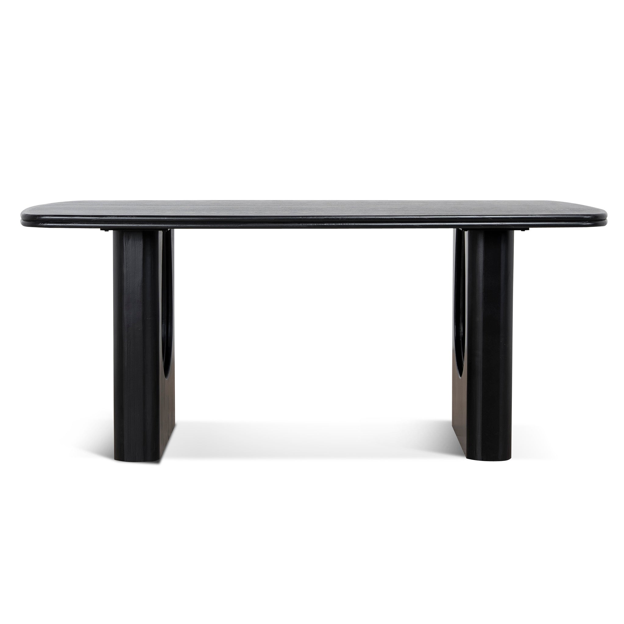 CDT10907-NI 1.8m Elm Dining Table - Full Black