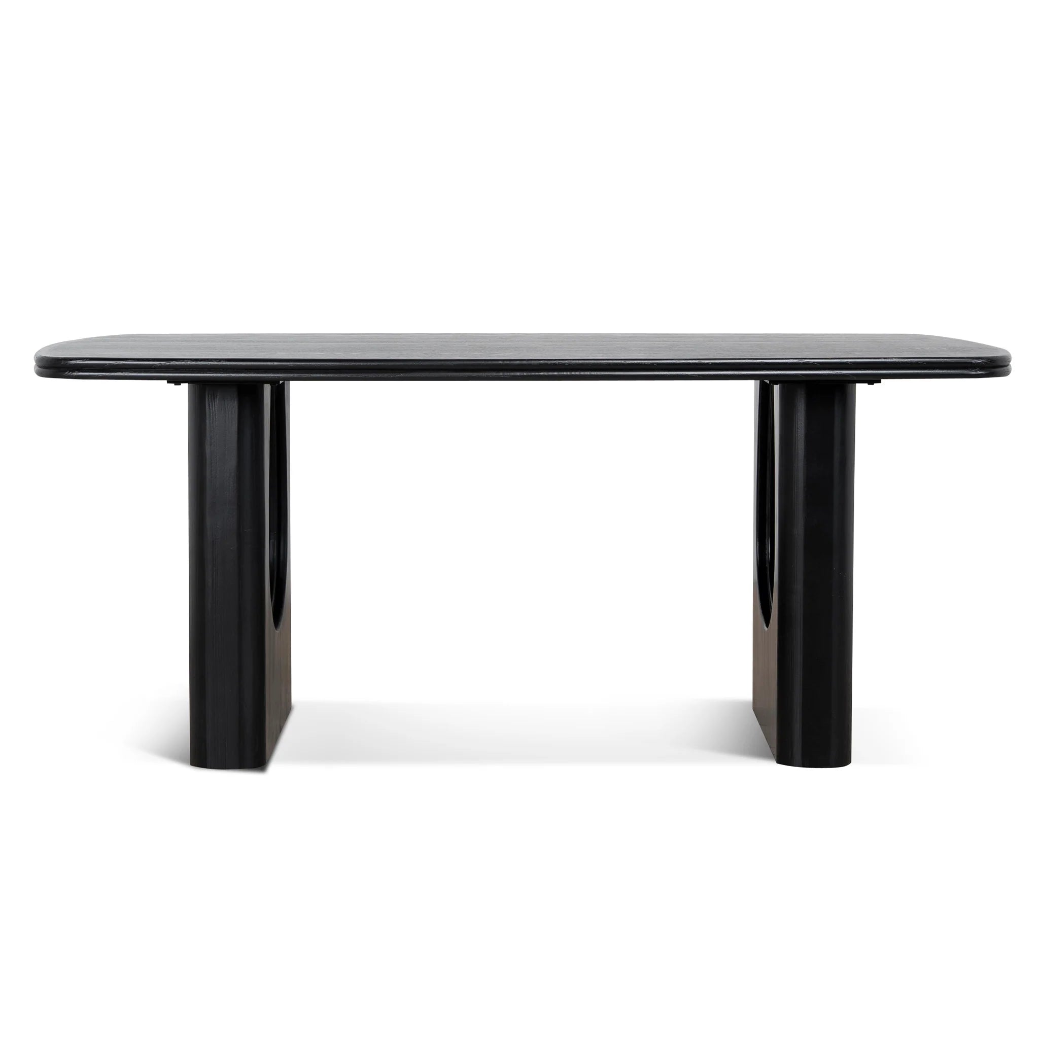 Showcasing Dogutala 1.8m Elm Dining Table - Full Black DT10907-NI Dining Table by Calibre Furniturs