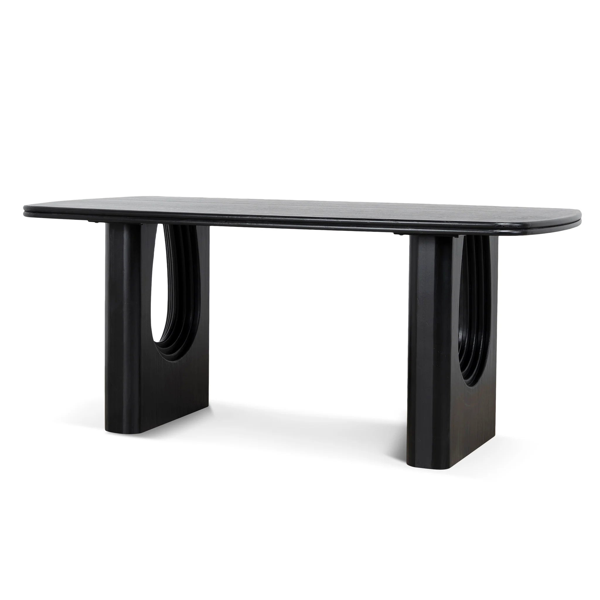 Showcasing Dogutala 1.8m Elm Dining Table - Full Black DT10907-NI Dining Table by Calibre Furniturs