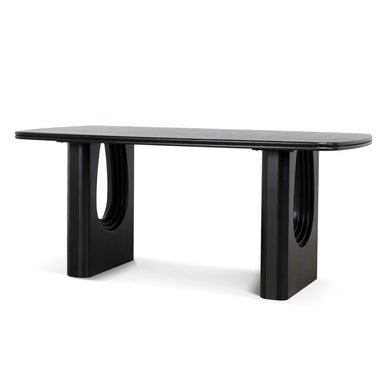 Showcasing Dogutala 1.8m Elm Dining Table - Full Black DT10907-NI Dining Table by Calibre Furniturs