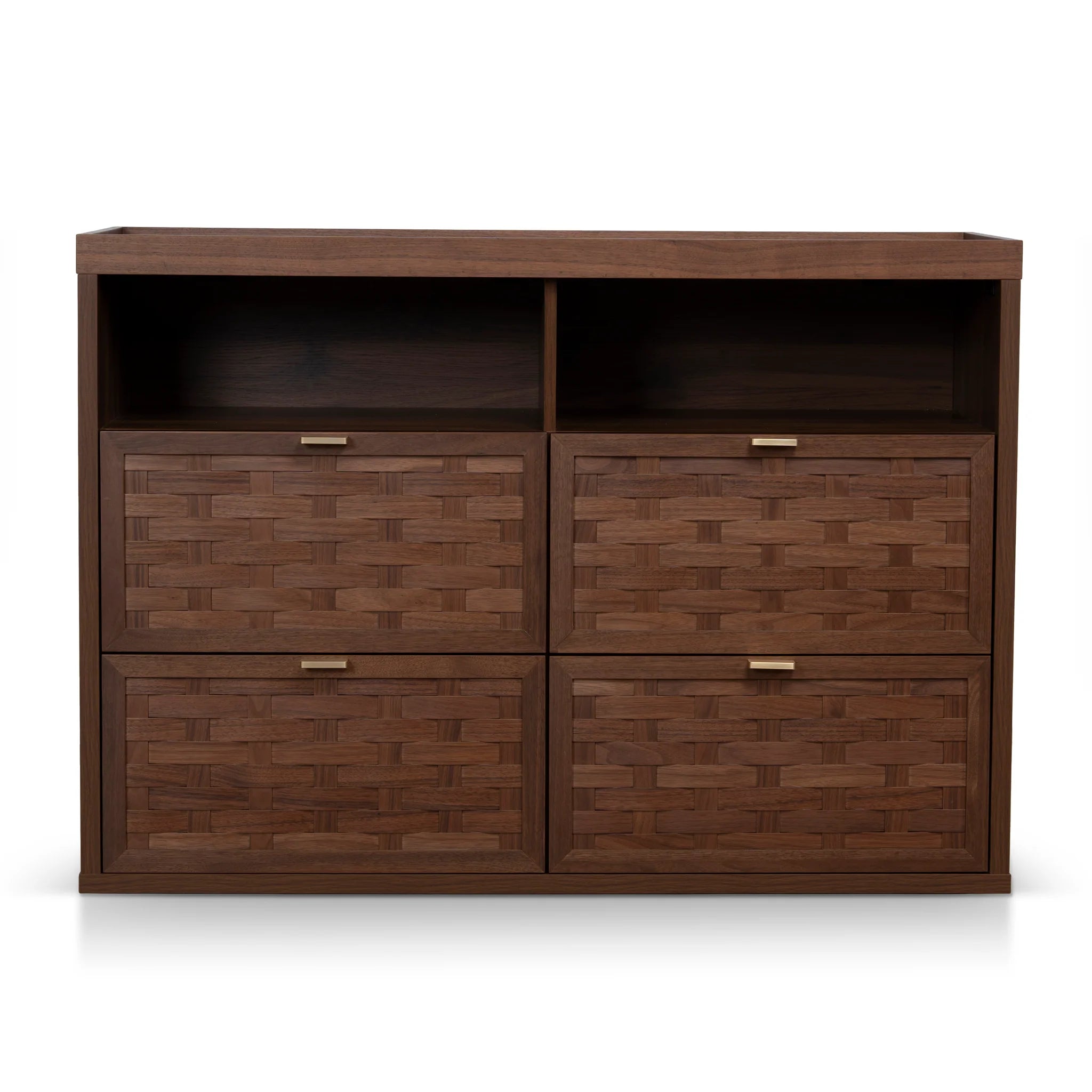 Showcasing Konenova 1.2m Buffet Unit - Walnut DT10962-IG Buffet by Calibre Furniturs
