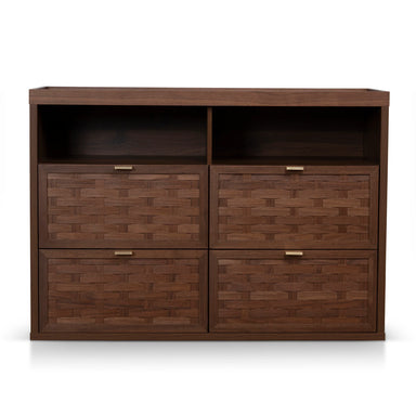 Showcasing Konenova 1.2m Buffet Unit - Walnut DT10962-IG Buffet by Calibre Furniturs