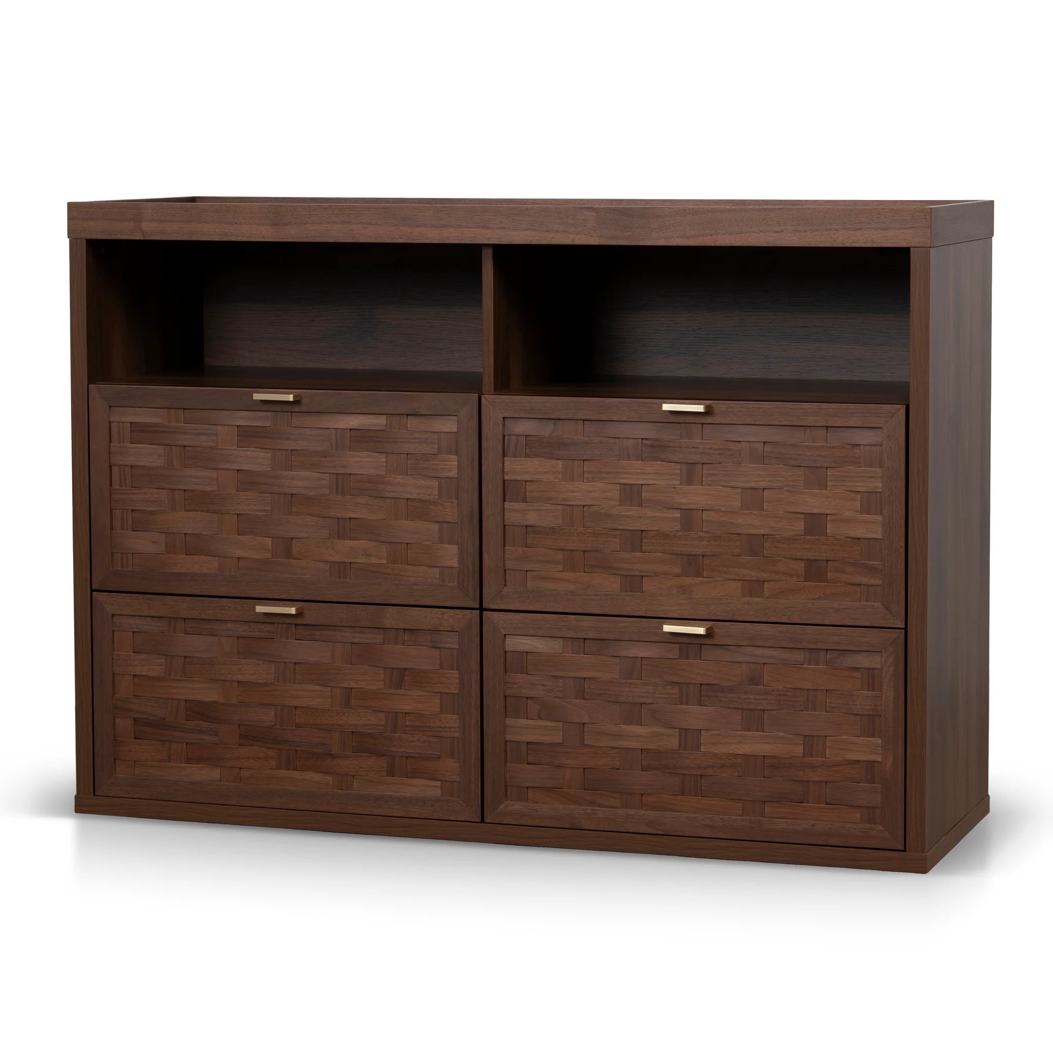 Showcasing Konenova 1.2m Buffet Unit - Walnut DT10962-IG Buffet by Calibre Furniturs